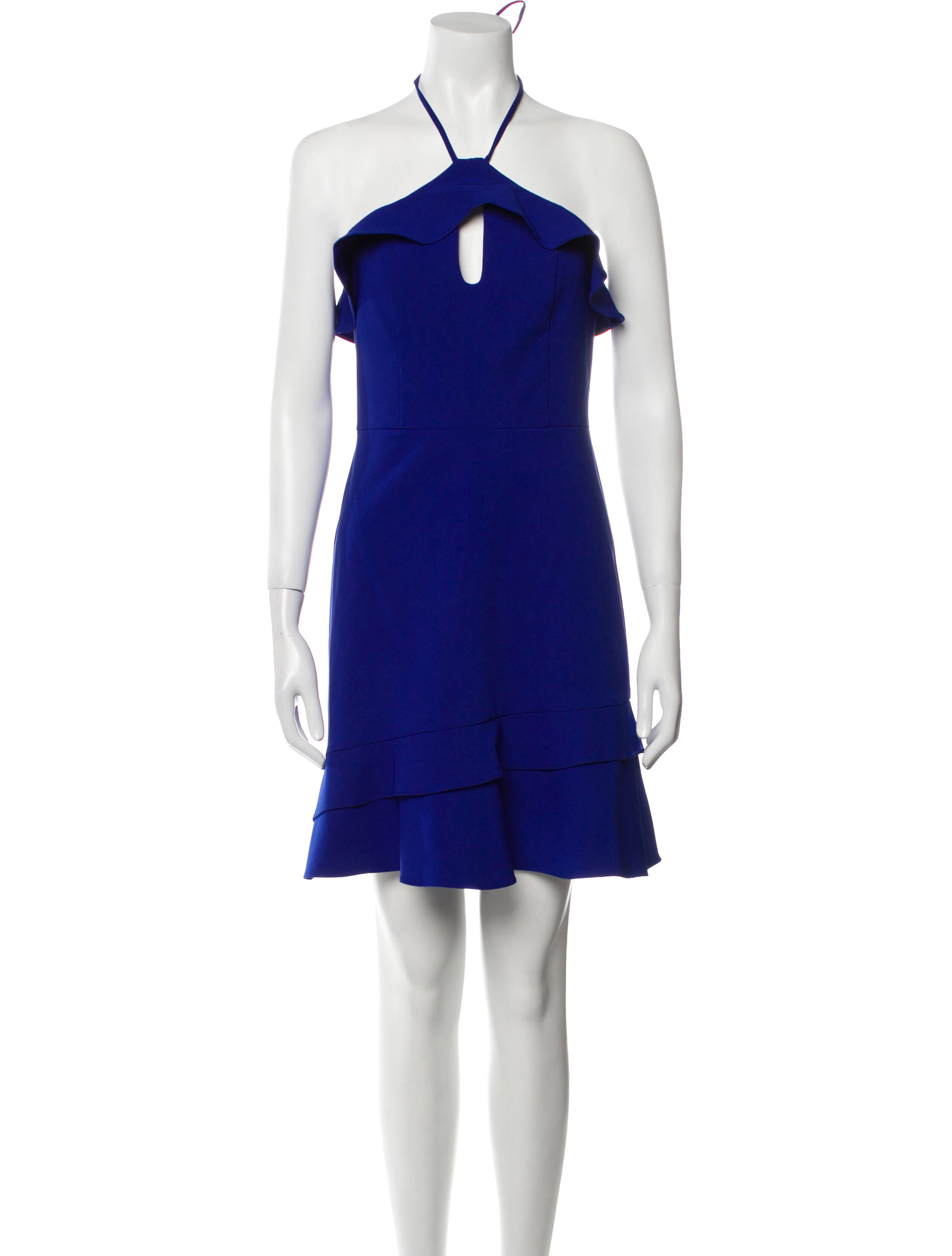 Aidan Mattox Halterneck Mini Dress