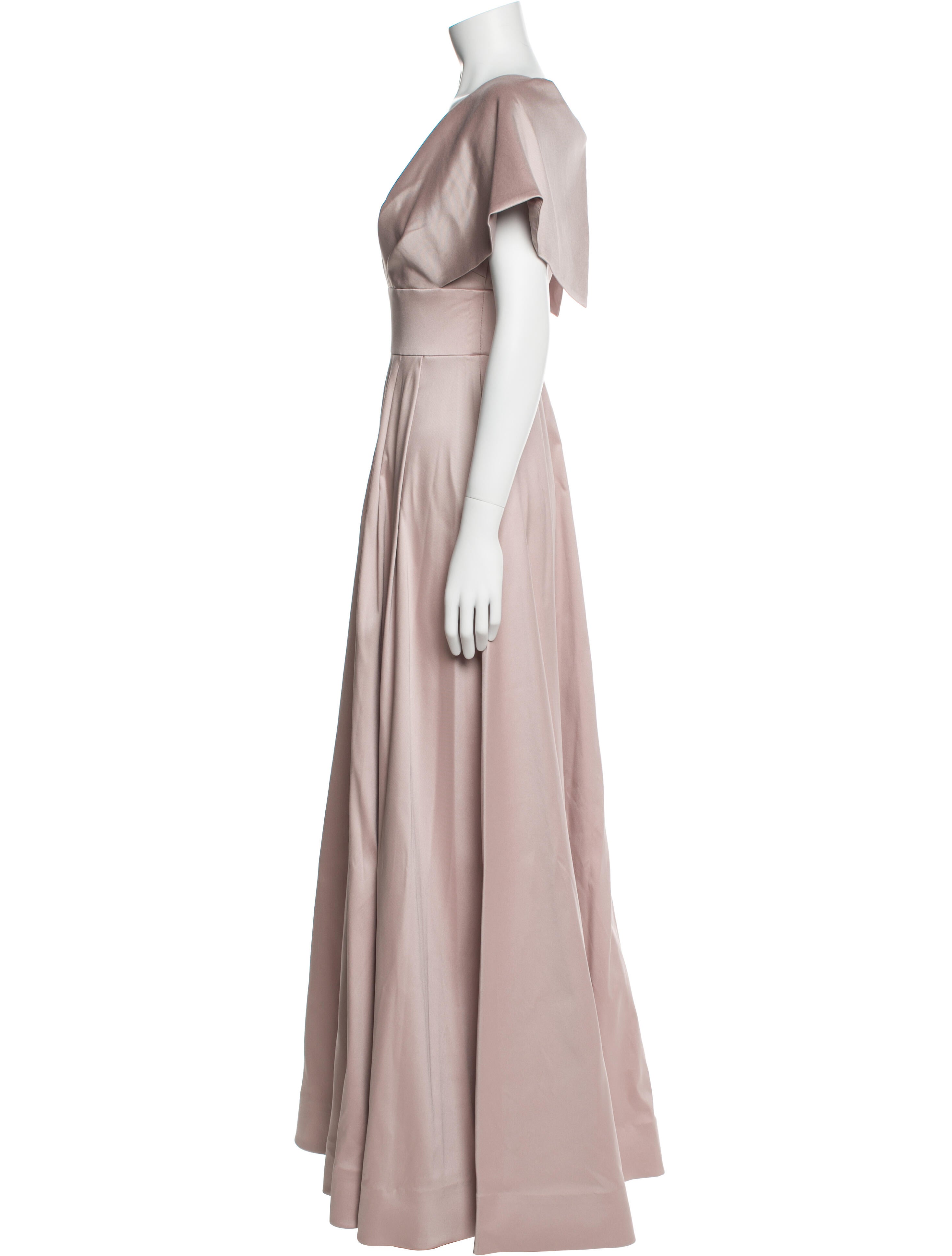 Aidan Mattox V-Neck Long Dress