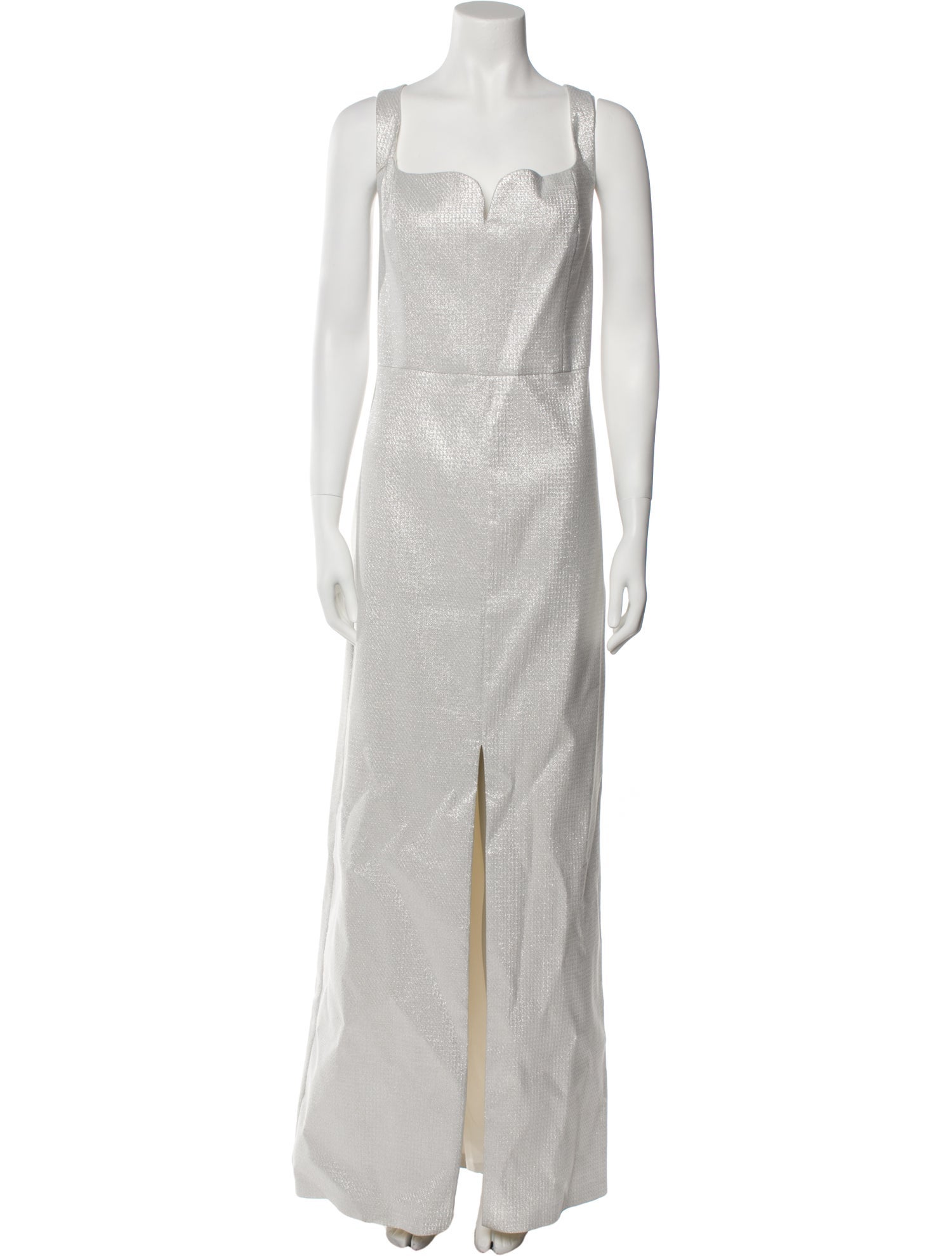 Aidan Mattox Square Neckline Long Dress