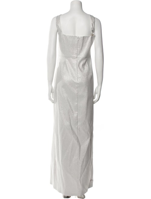 Aidan Mattox Square Neckline Long Dress