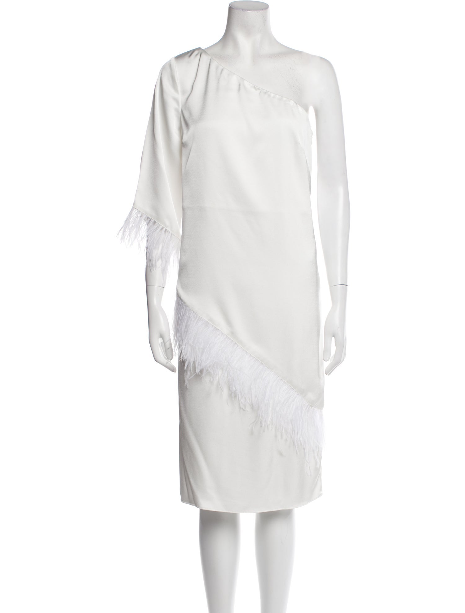 Aidan Mattox One-Shoulder Midi Length Dress