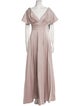 Aidan Mattox V-Neck Long Dress