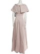 Aidan Mattox V-Neck Long Dress