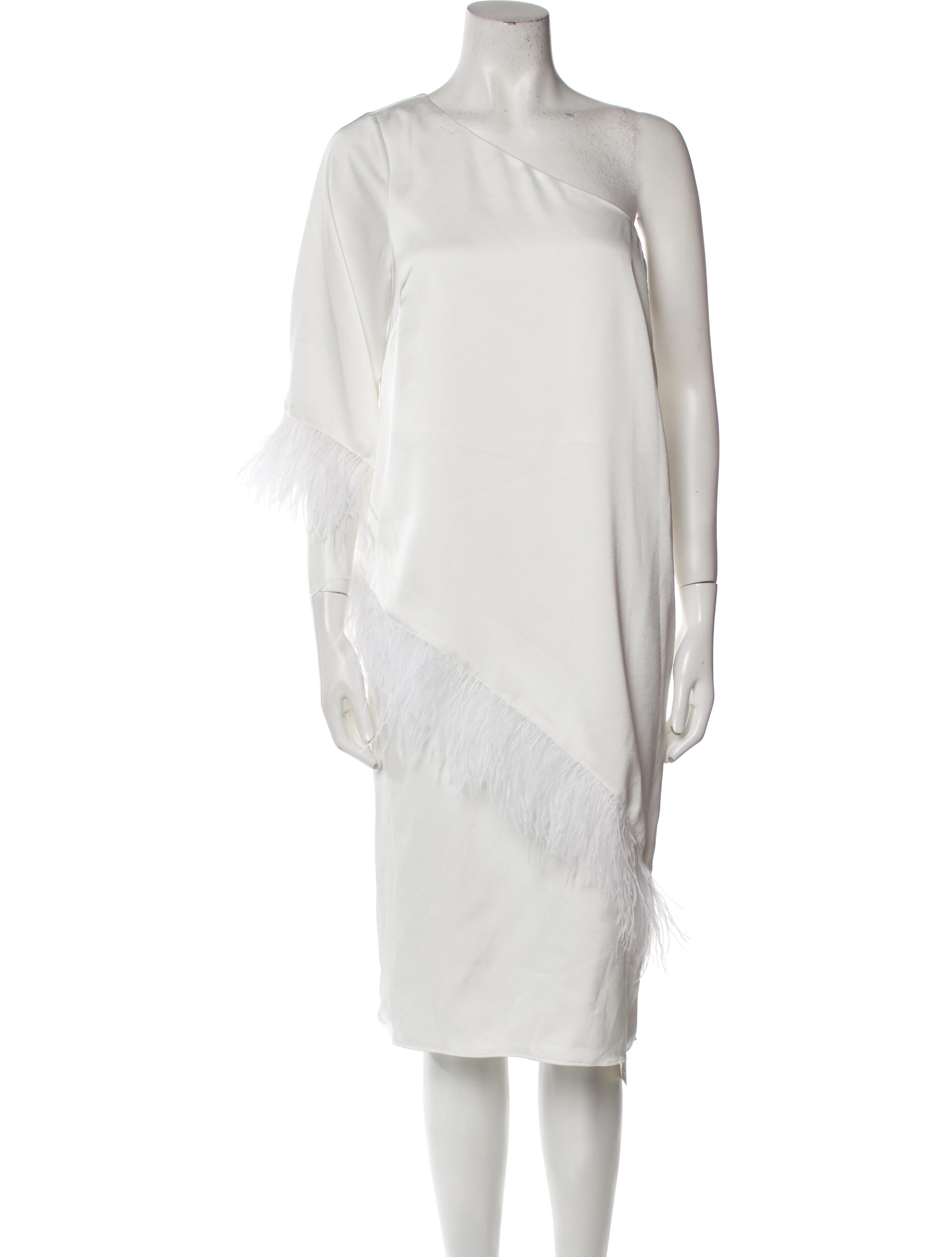 Aidan Mattox One-Shoulder Midi Length Dress