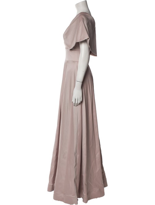 Aidan Mattox V-Neck Long Dress