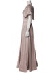 Aidan Mattox V-Neck Long Dress