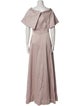 Aidan Mattox V-Neck Long Dress