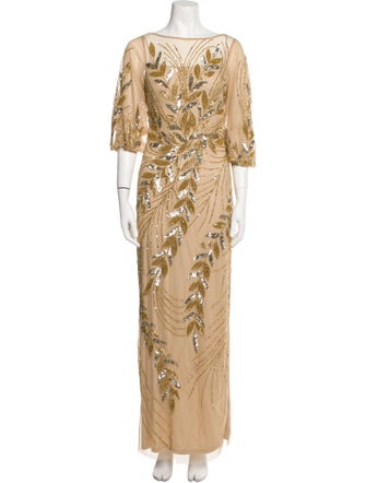 Aidan Mattox Patterned Long Dress
