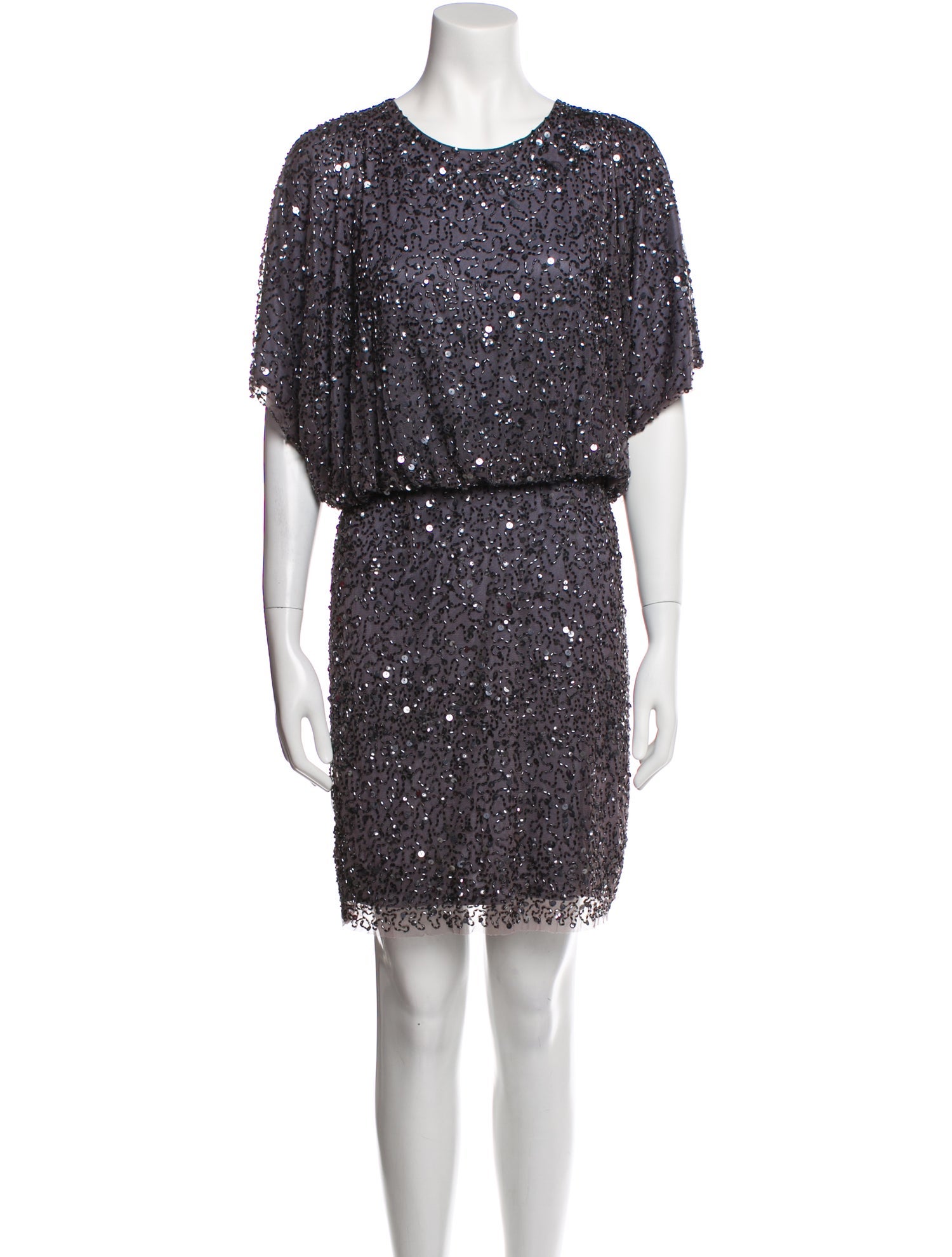 Aidan Mattox Scoop Neck Mini Dress