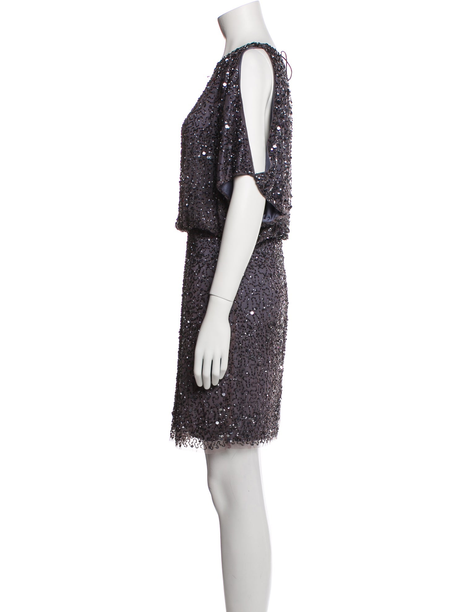 Aidan Mattox Scoop Neck Mini Dress