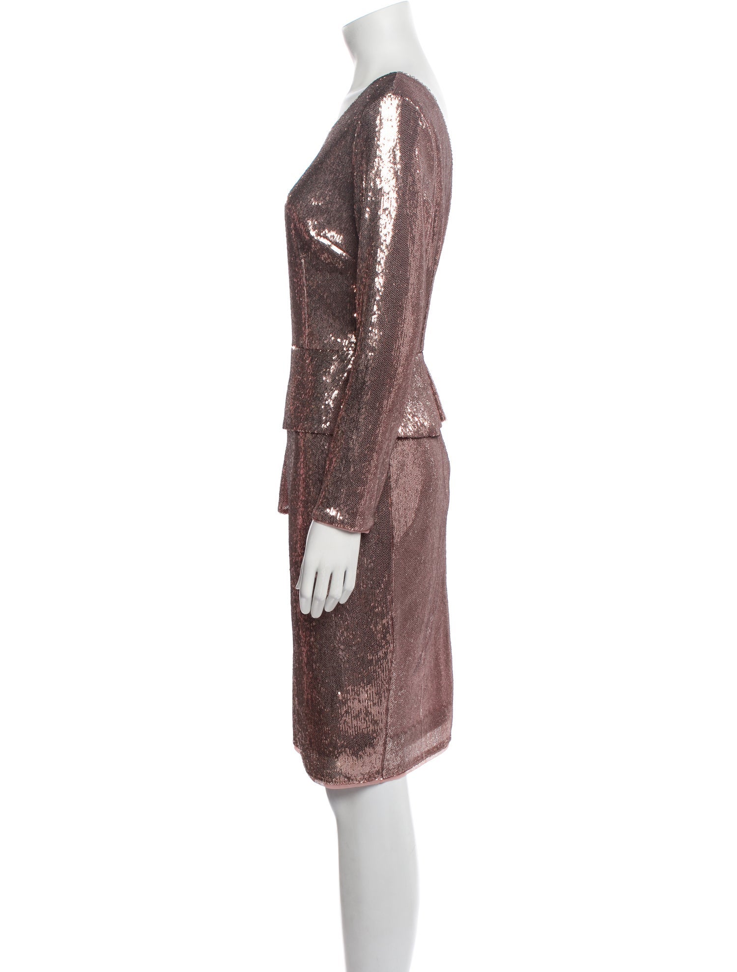 Aidan Mattox One-Shoulder Knee-Length Dress w/ Tags