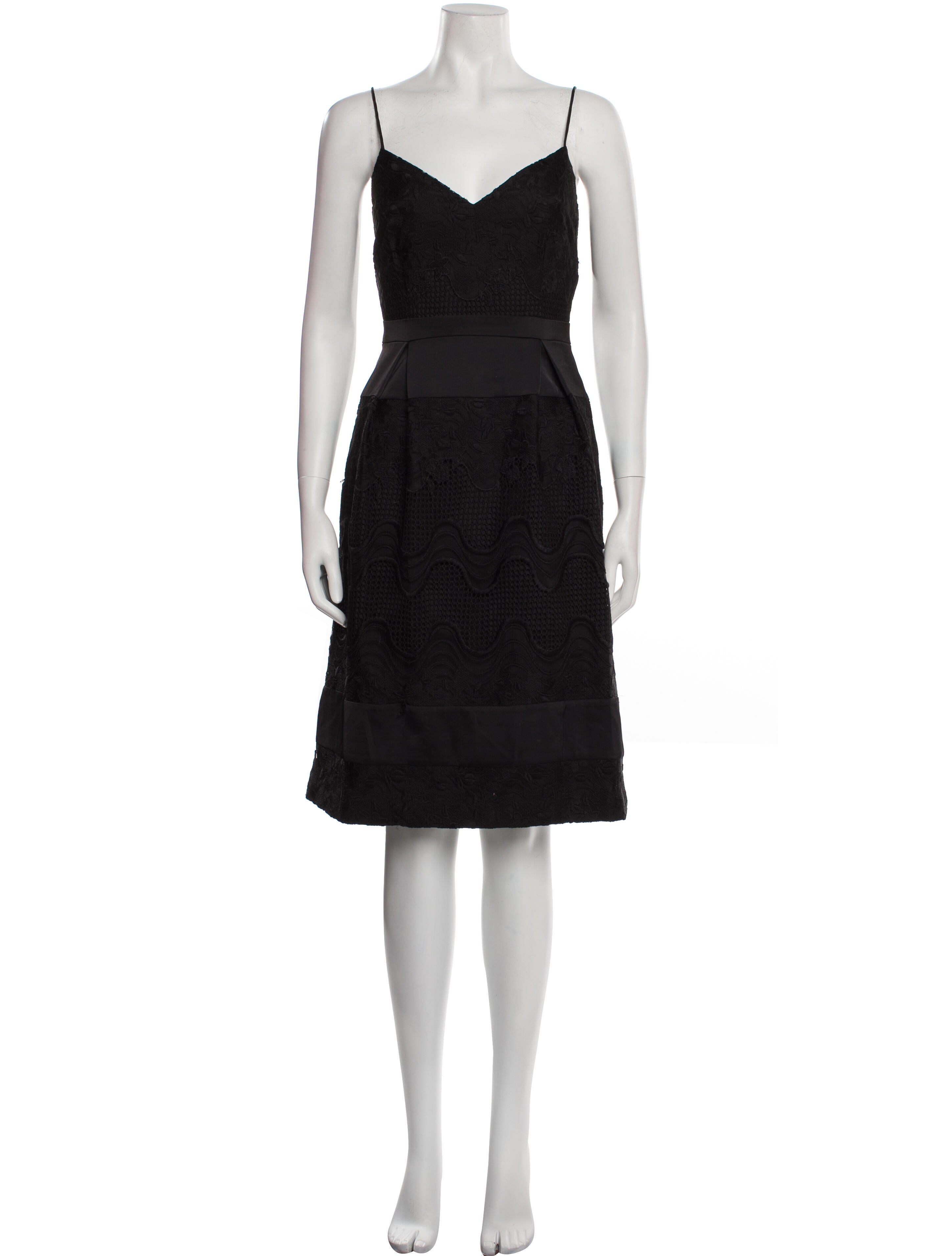 Aidan Mattox V-Neck Knee-Length Dress