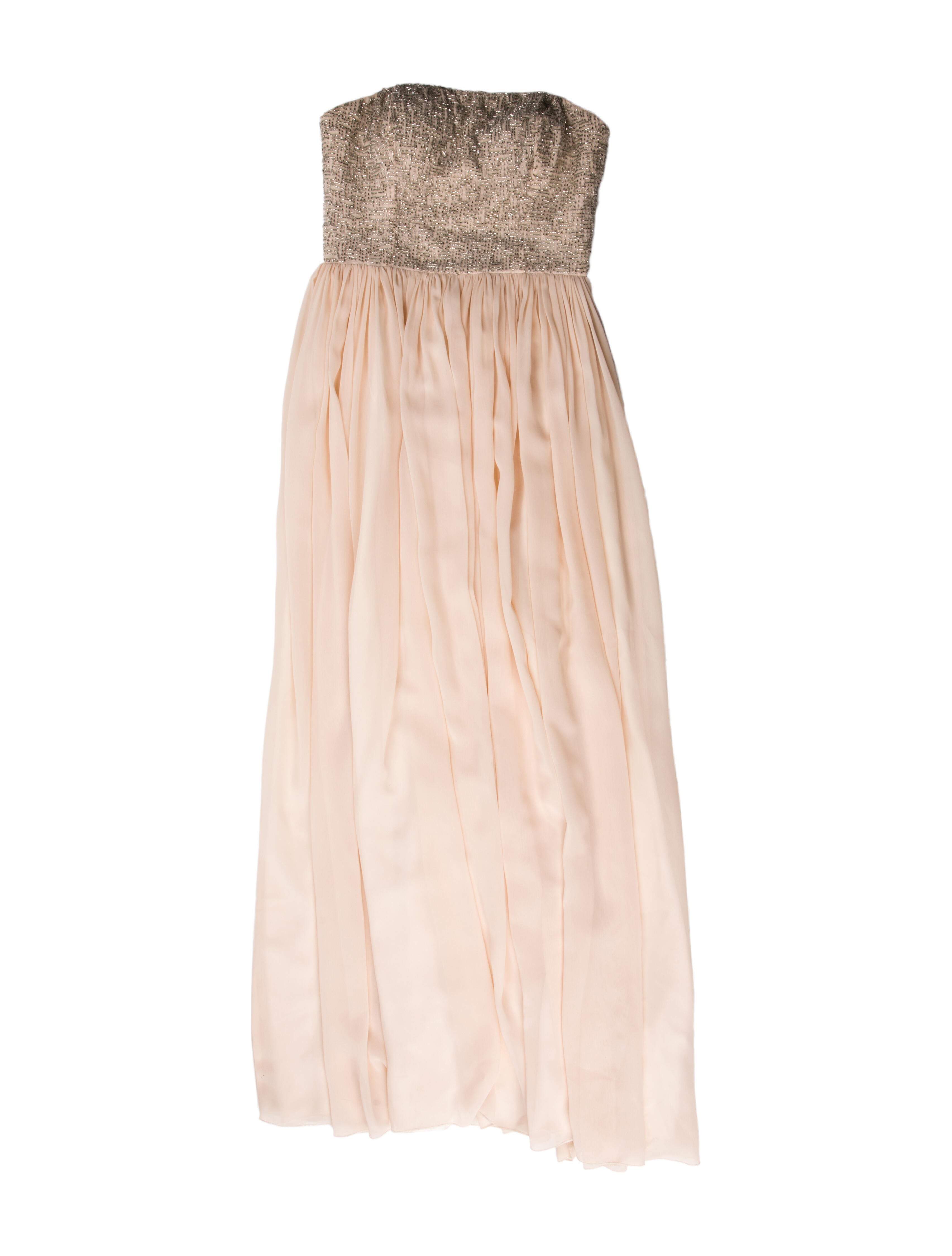 Aidan Mattox Strapless Long Dress