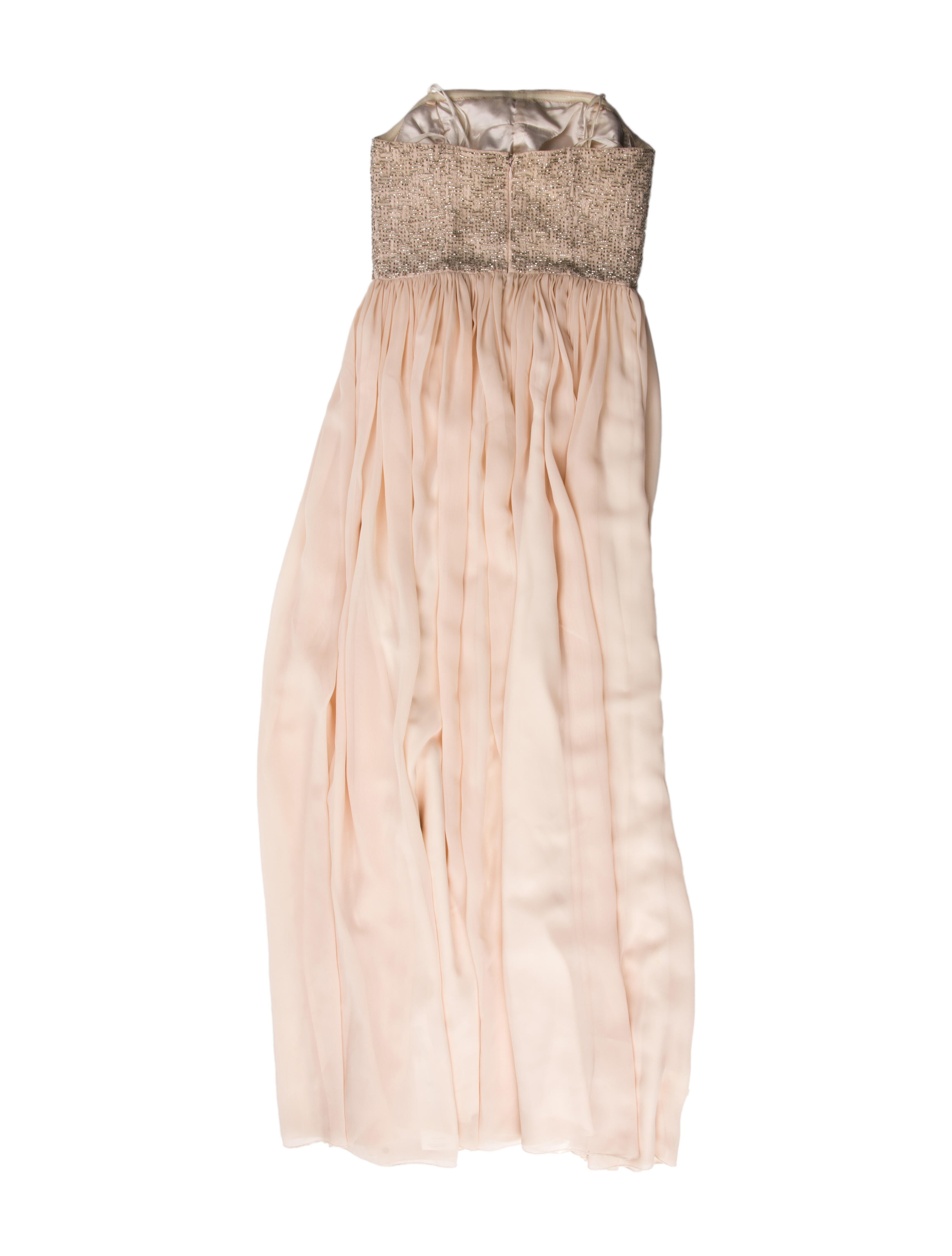 Aidan Mattox Strapless Long Dress