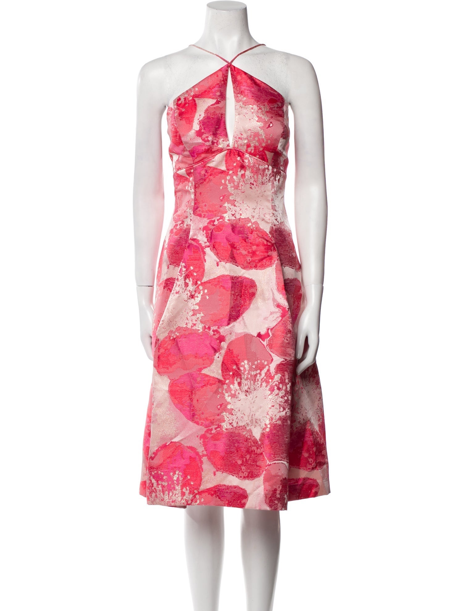 Aidan Mattox Floral Print Knee-Length Dress w/ Tags