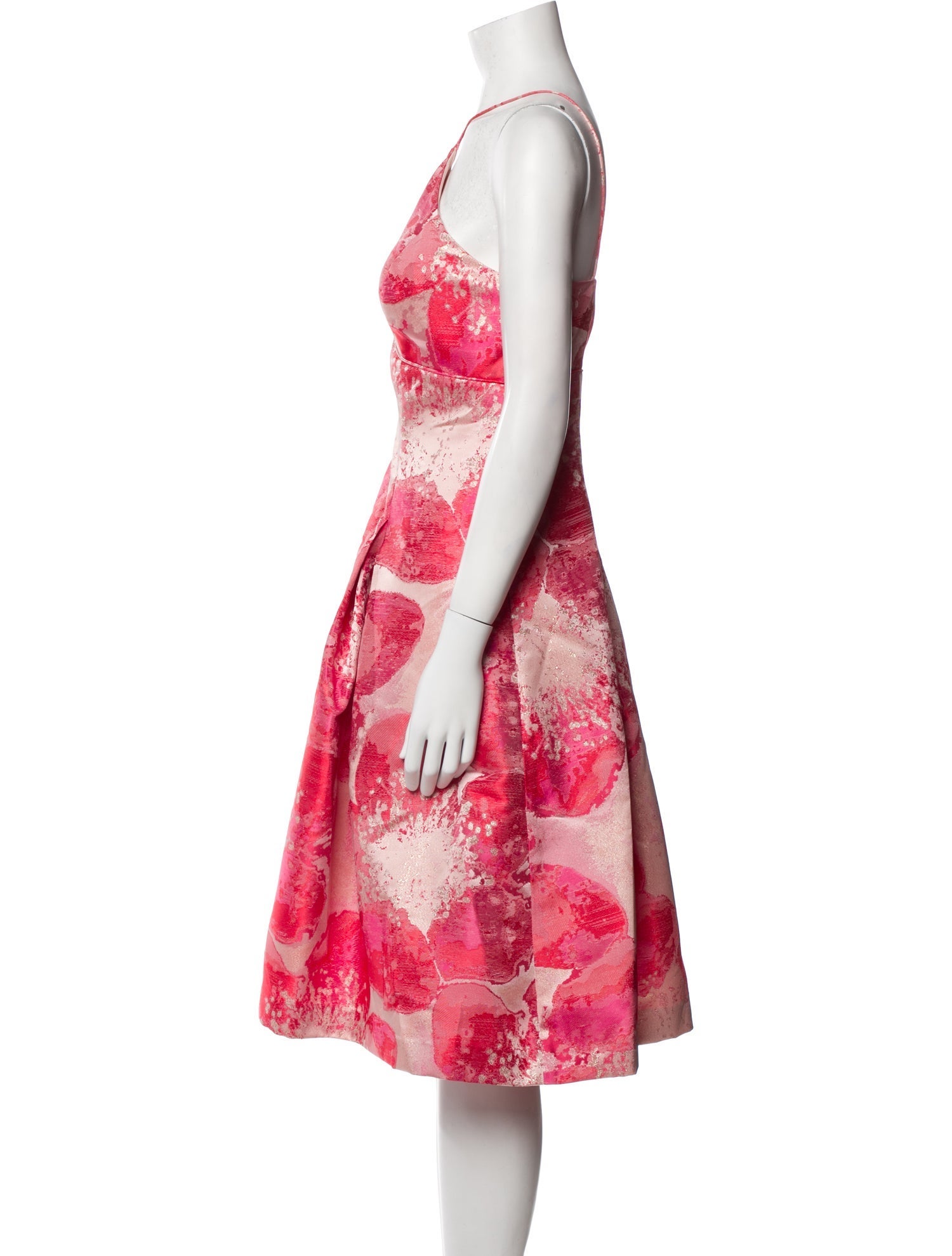 Aidan Mattox Floral Print Knee-Length Dress w/ Tags