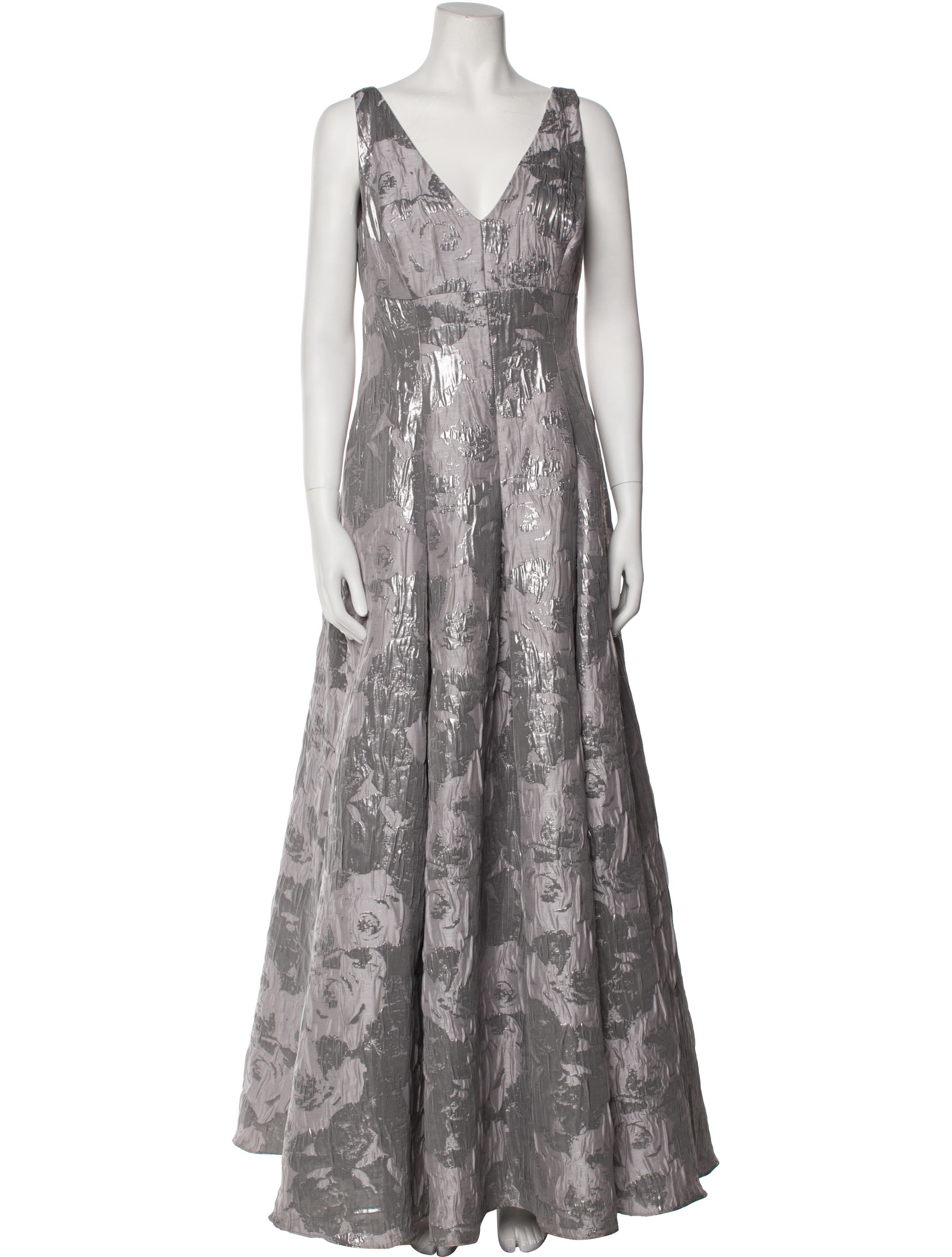 Aidan Mattox Printed Long Dress