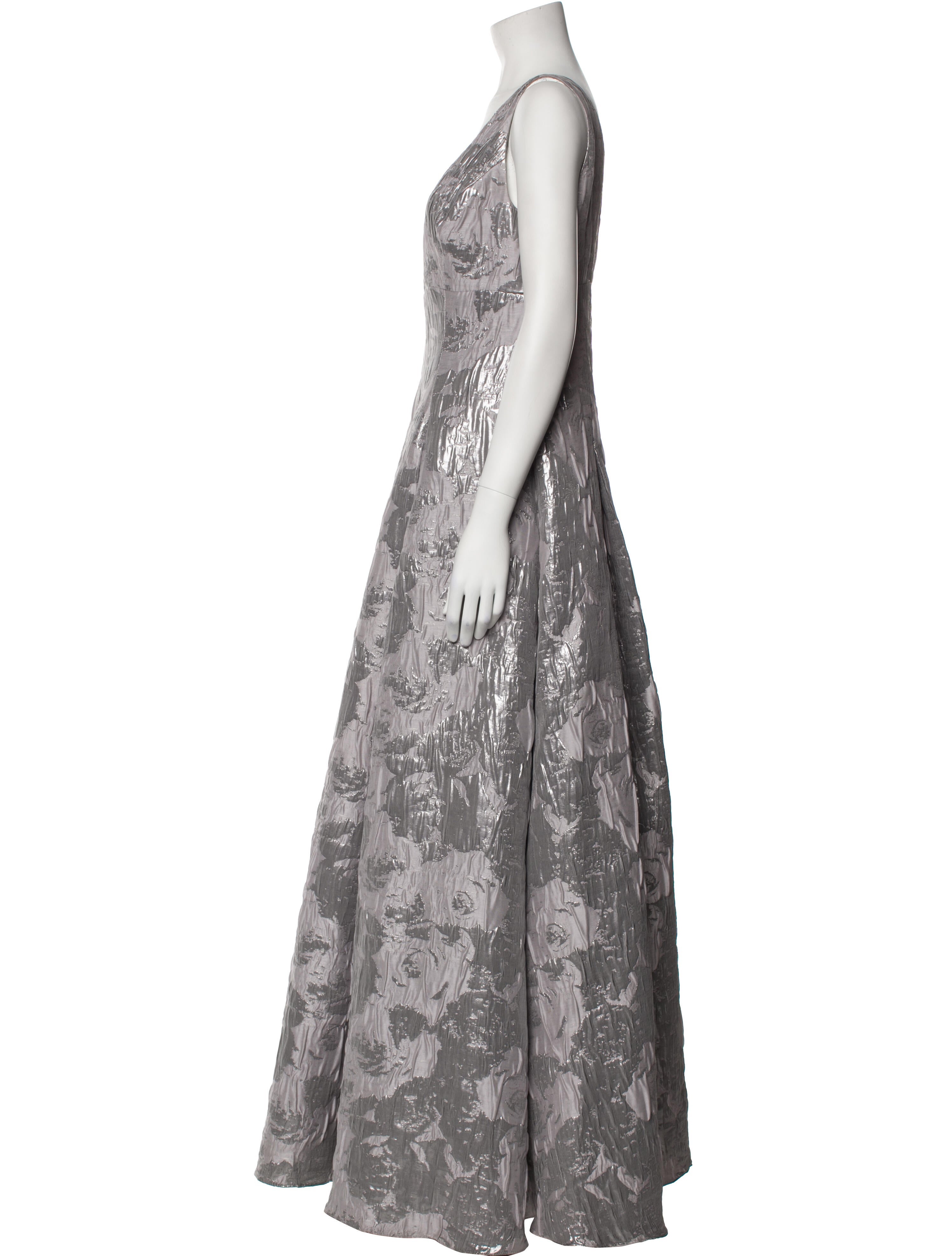 Aidan Mattox Printed Long Dress