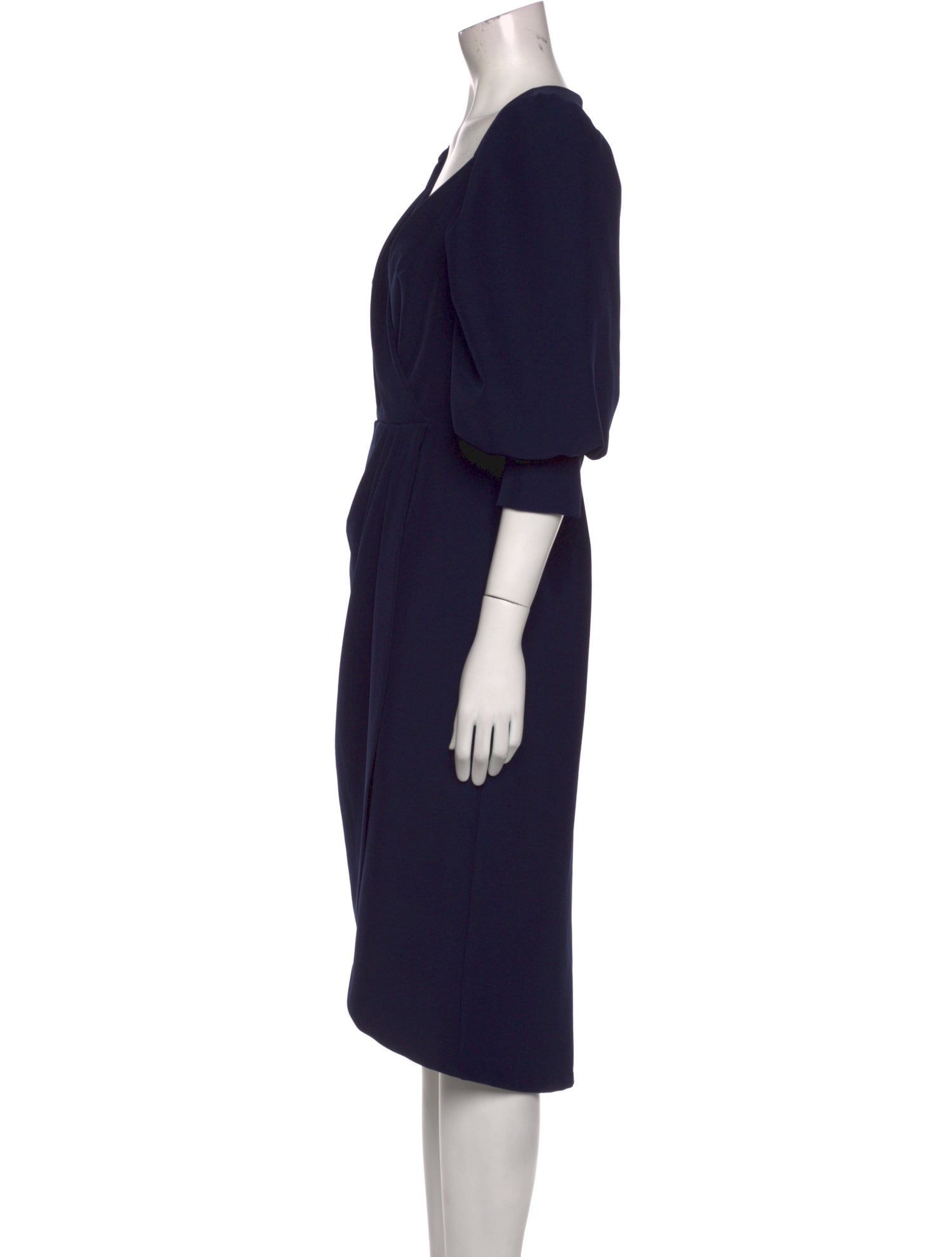 Aidan Mattox V-Neck Midi Length Dress