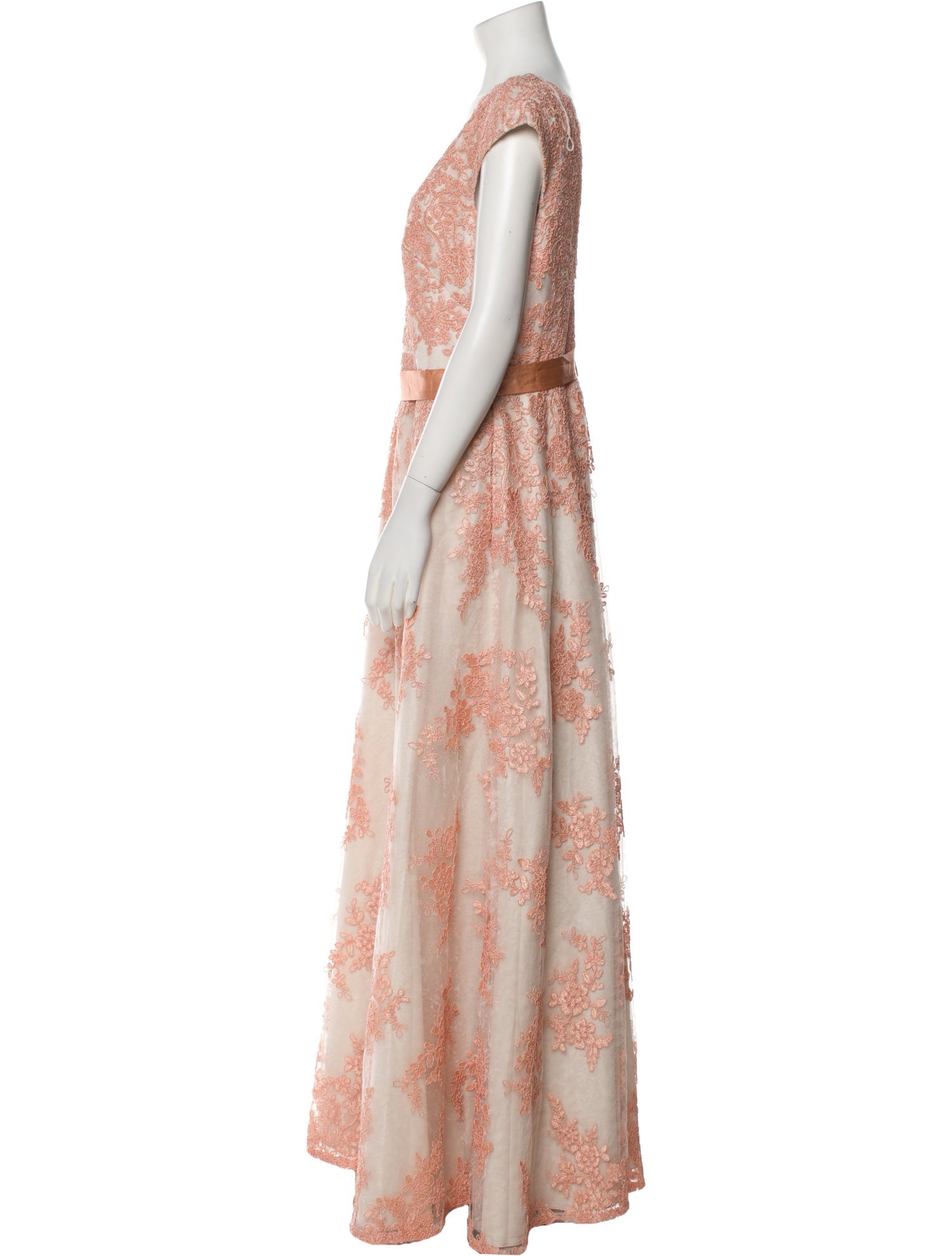 Aidan Mattox Floral Print Long Dress w/ Tags