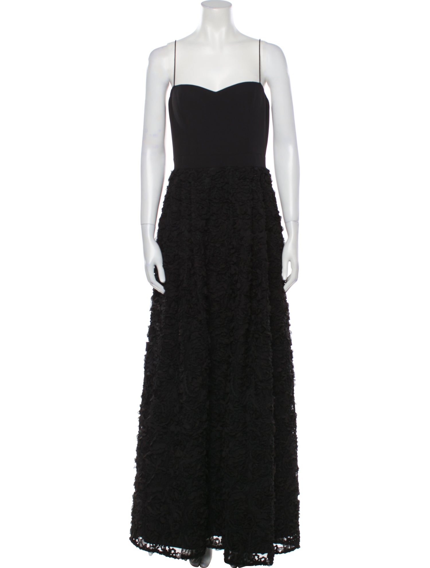 Aidan Mattox Square Neckline Long Dress