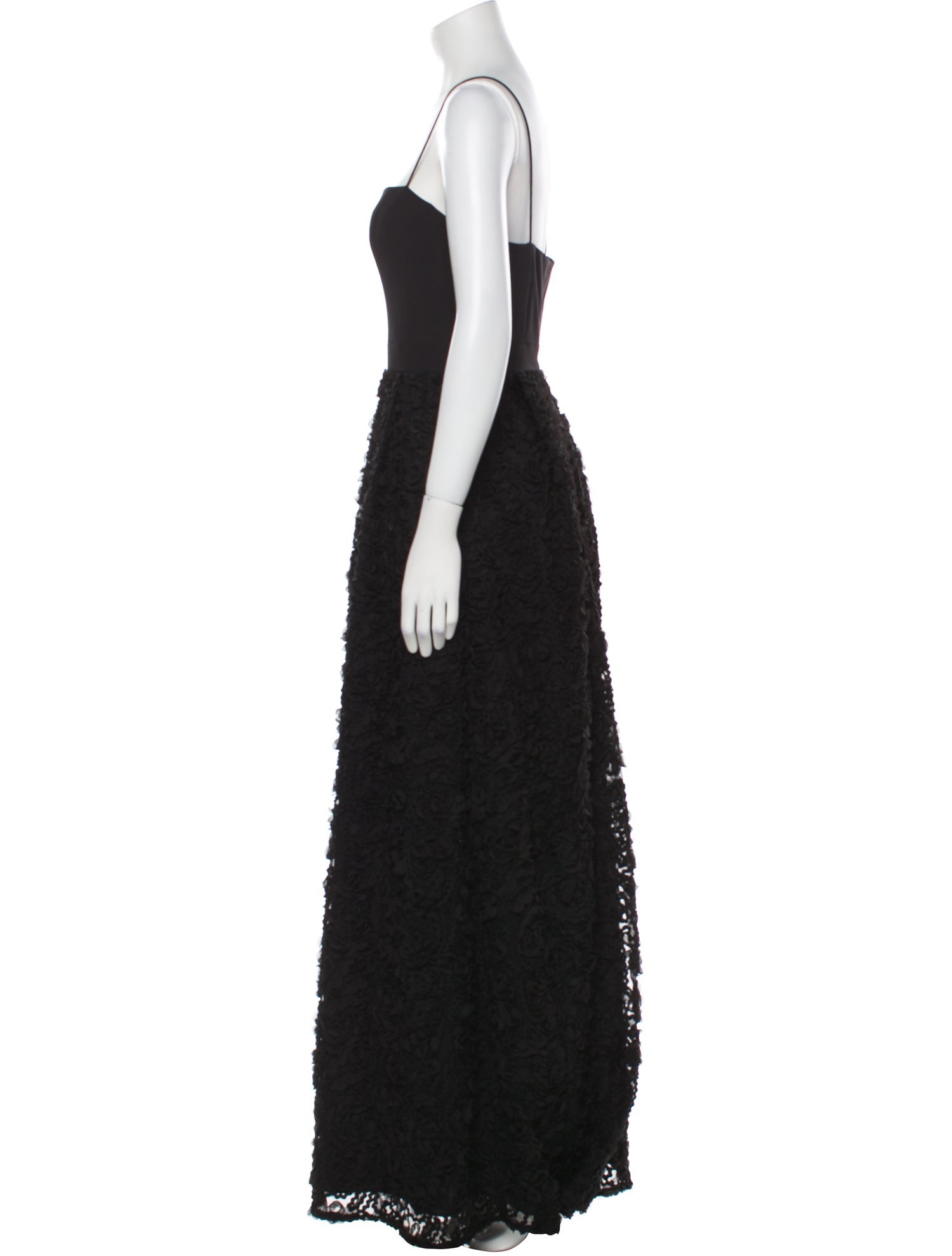 Aidan Mattox Square Neckline Long Dress