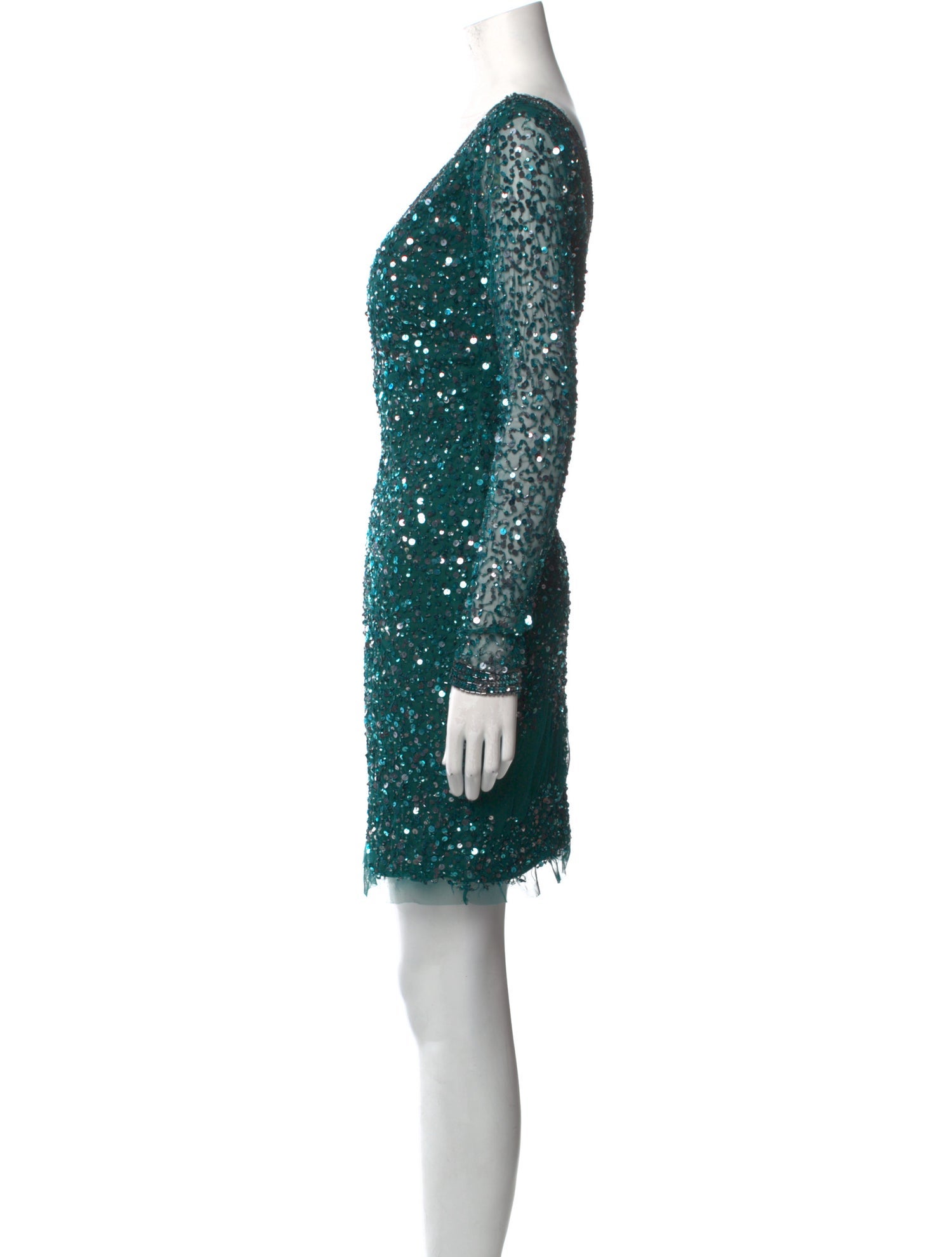 Aidan Mattox V-Neck Mini Dress