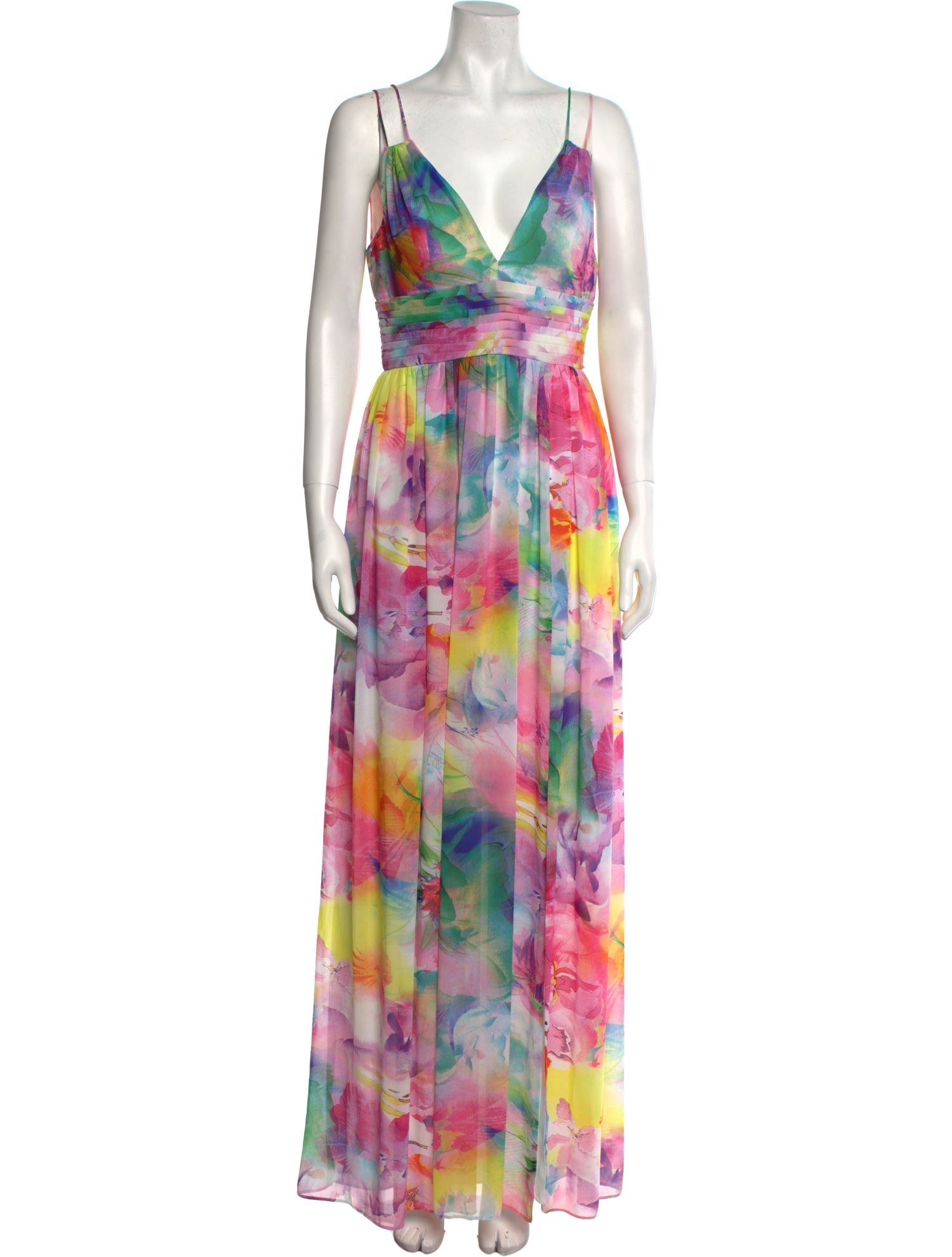 Aidan Mattox Printed Long Dress w/ Tags