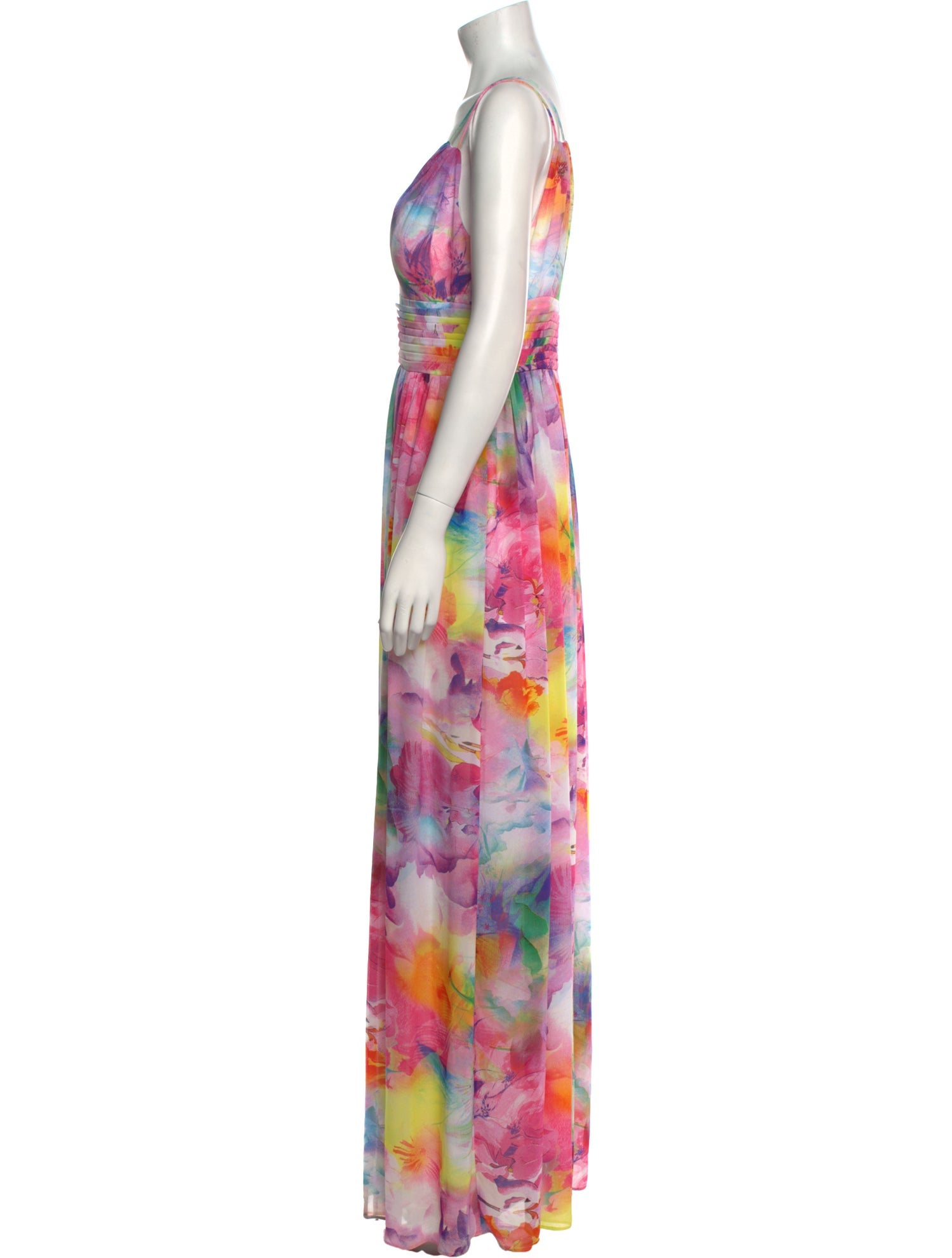 Aidan Mattox Printed Long Dress w/ Tags