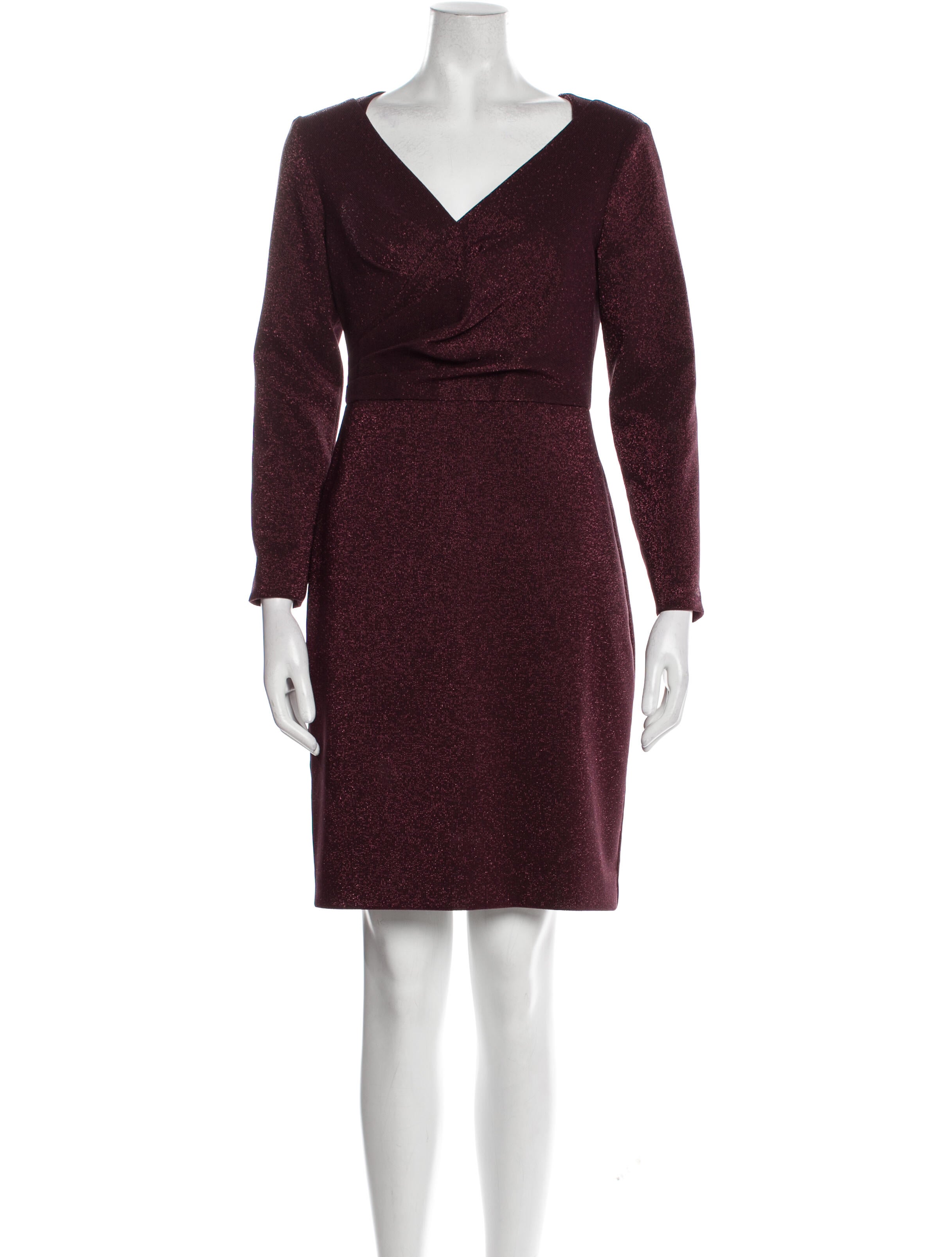 Aidan Mattox V-Neck Mini Dress