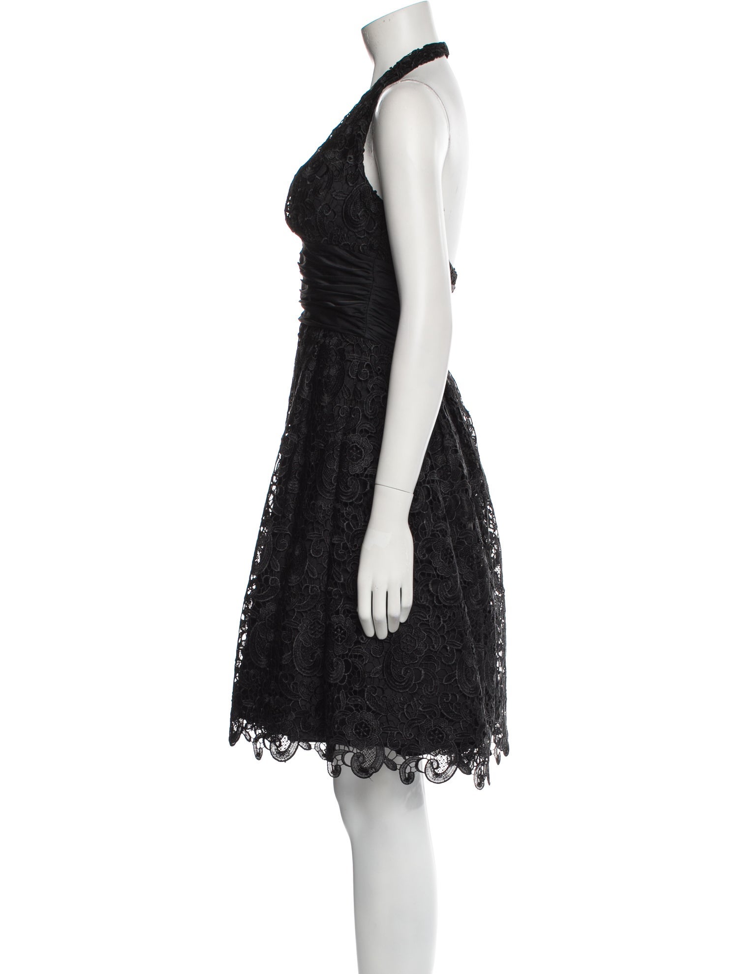 Aidan Mattox Halterneck Knee-Length Dress