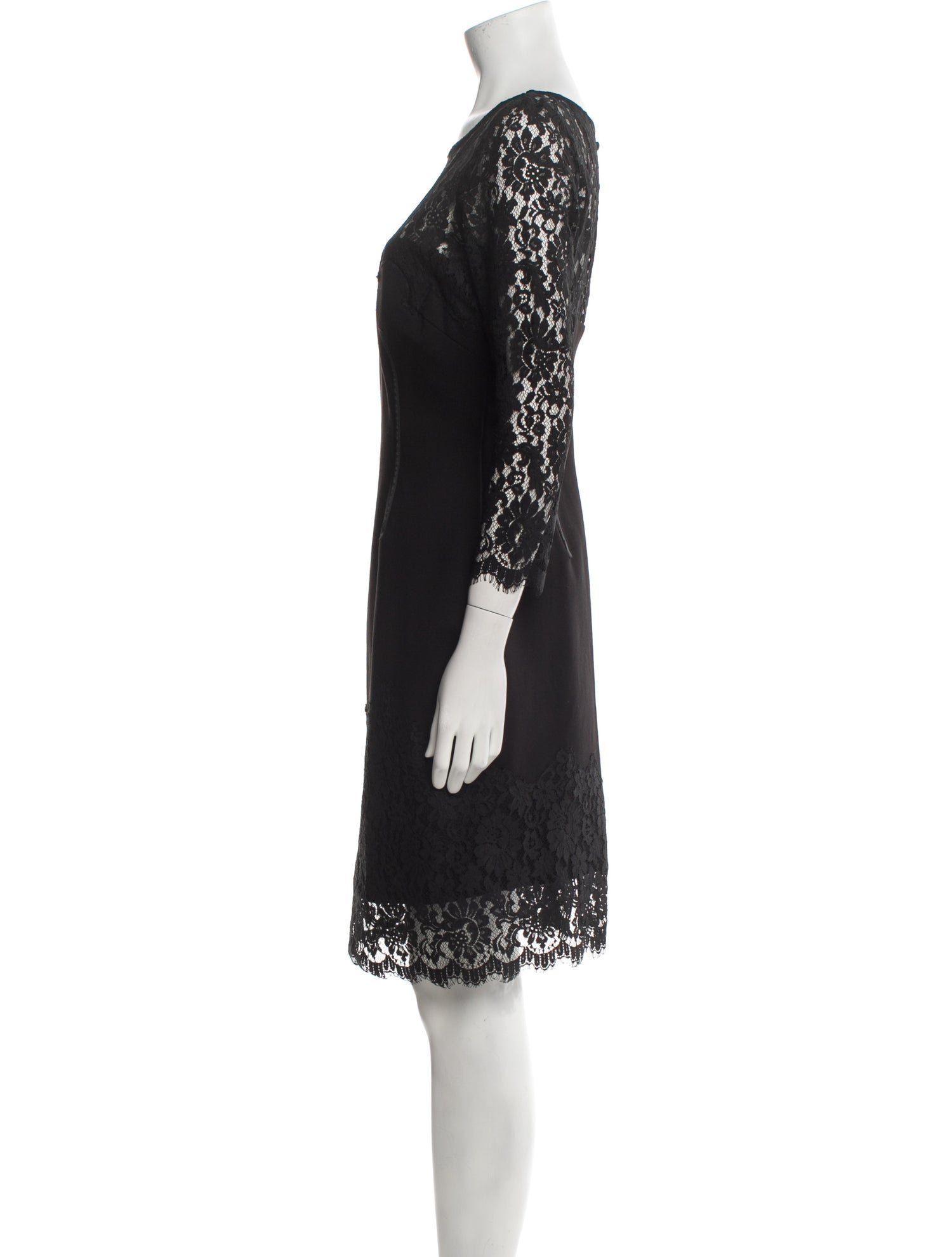 Aidan Mattox Bateau Neckline Knee-Length Dress