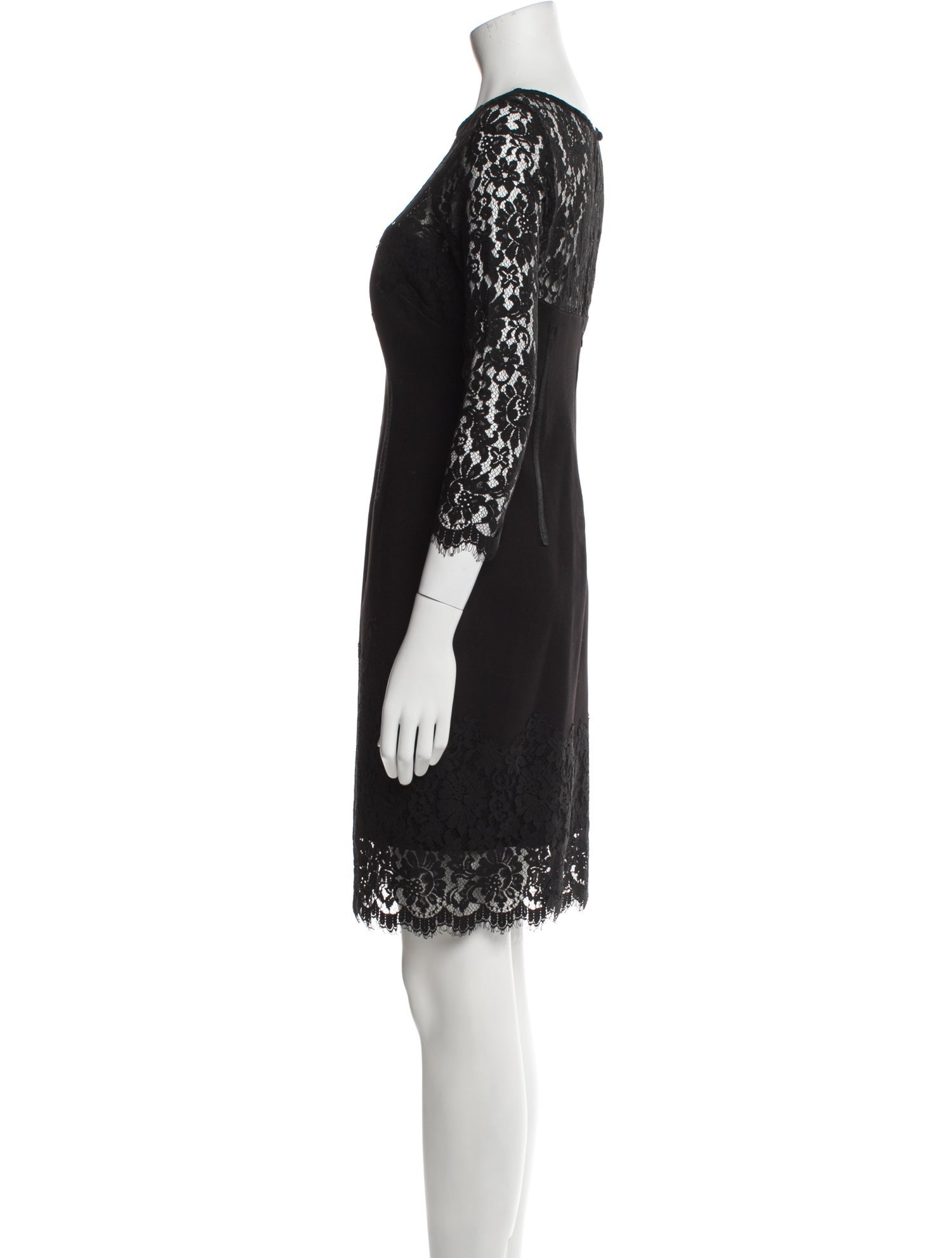 Aidan Mattox Bateau Neckline Mini Dress