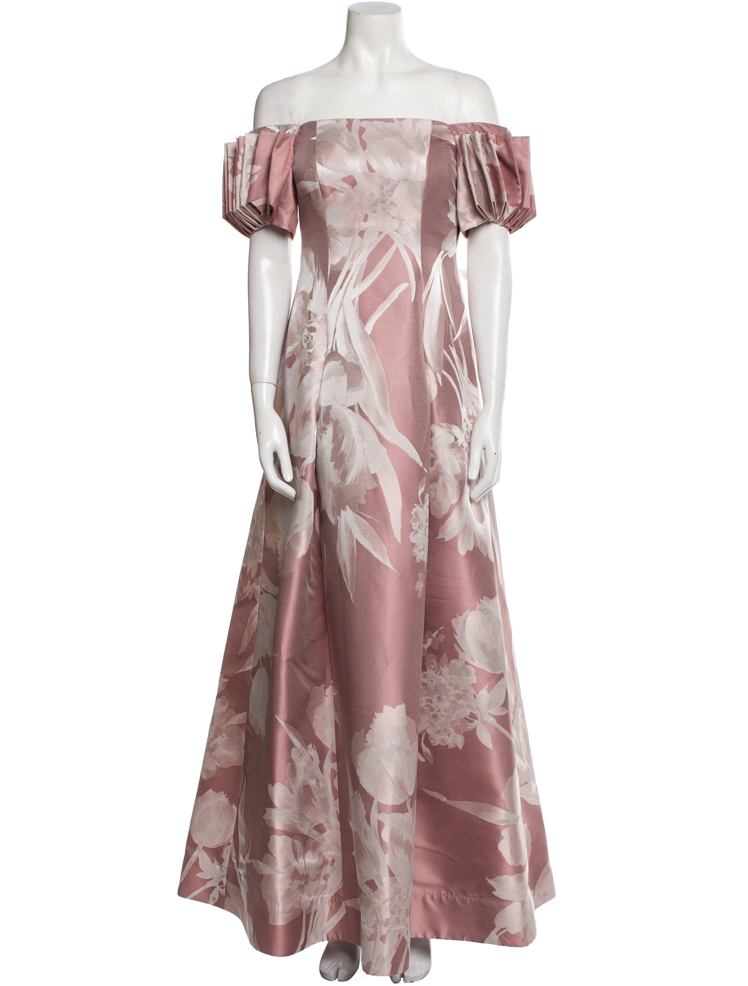 Aidan Mattox Floral Print Long Dress