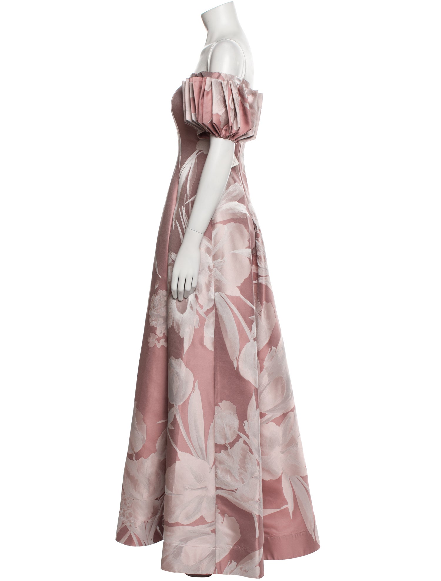 Aidan Mattox Floral Print Long Dress