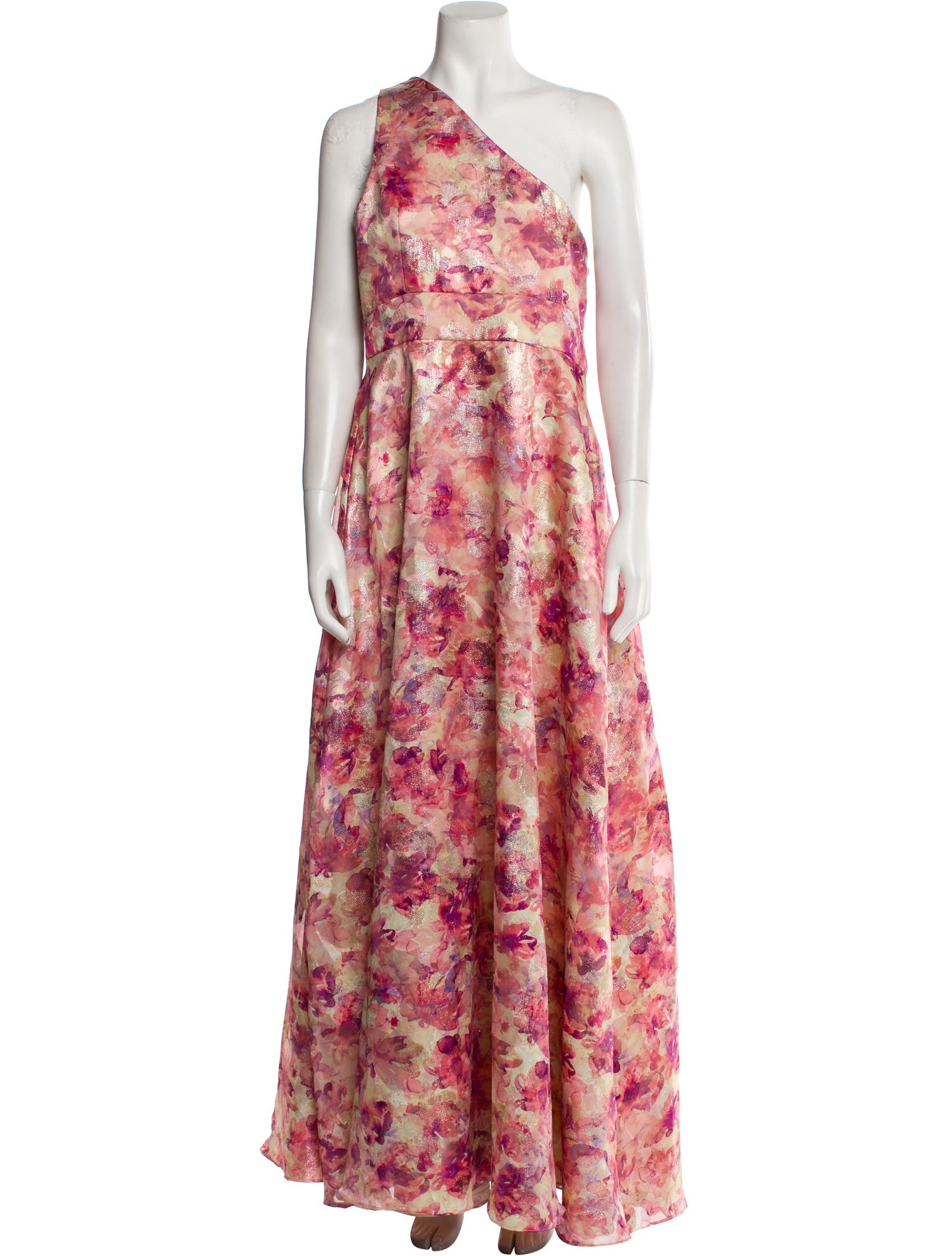Aidan Mattox Floral Print Long Dress w/ Tags