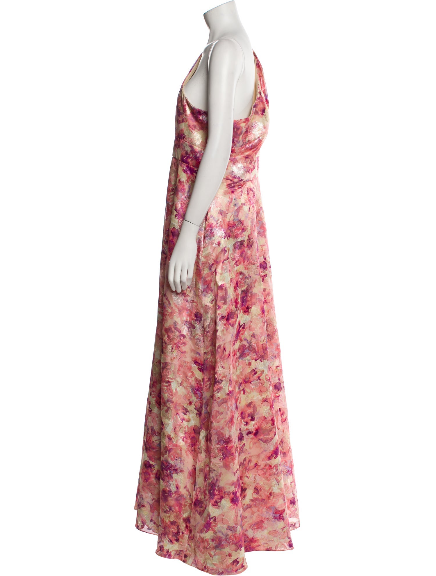 Aidan Mattox Floral Print Long Dress w/ Tags
