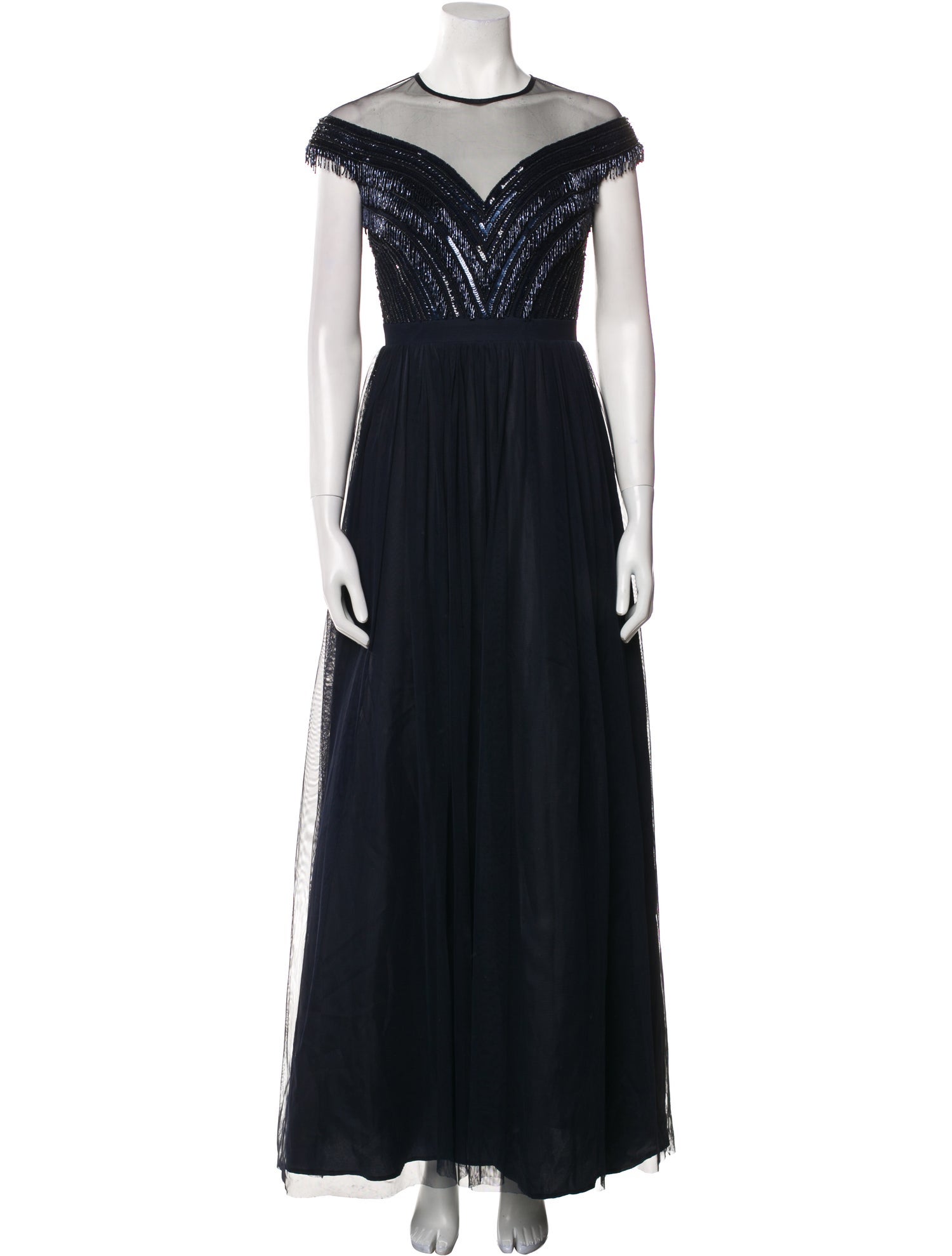 AIDAN MATTOX 黒ワンショルマーメイドロングドレス Aidan Mattox One-Shoulder Gown | Bloomingdale's