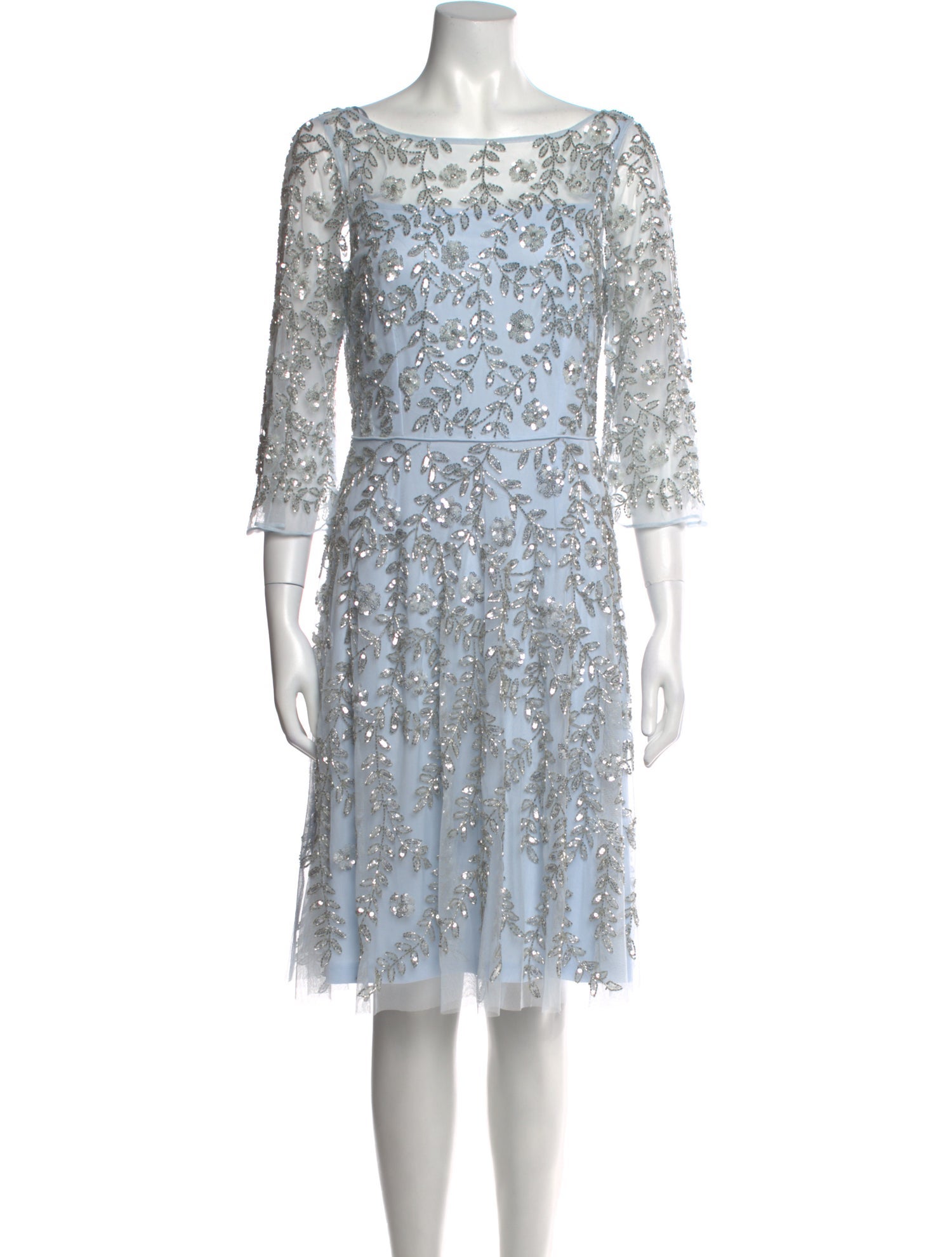 Aidan Mattox Bateau Neckline Knee-Length Dress w/ Tags