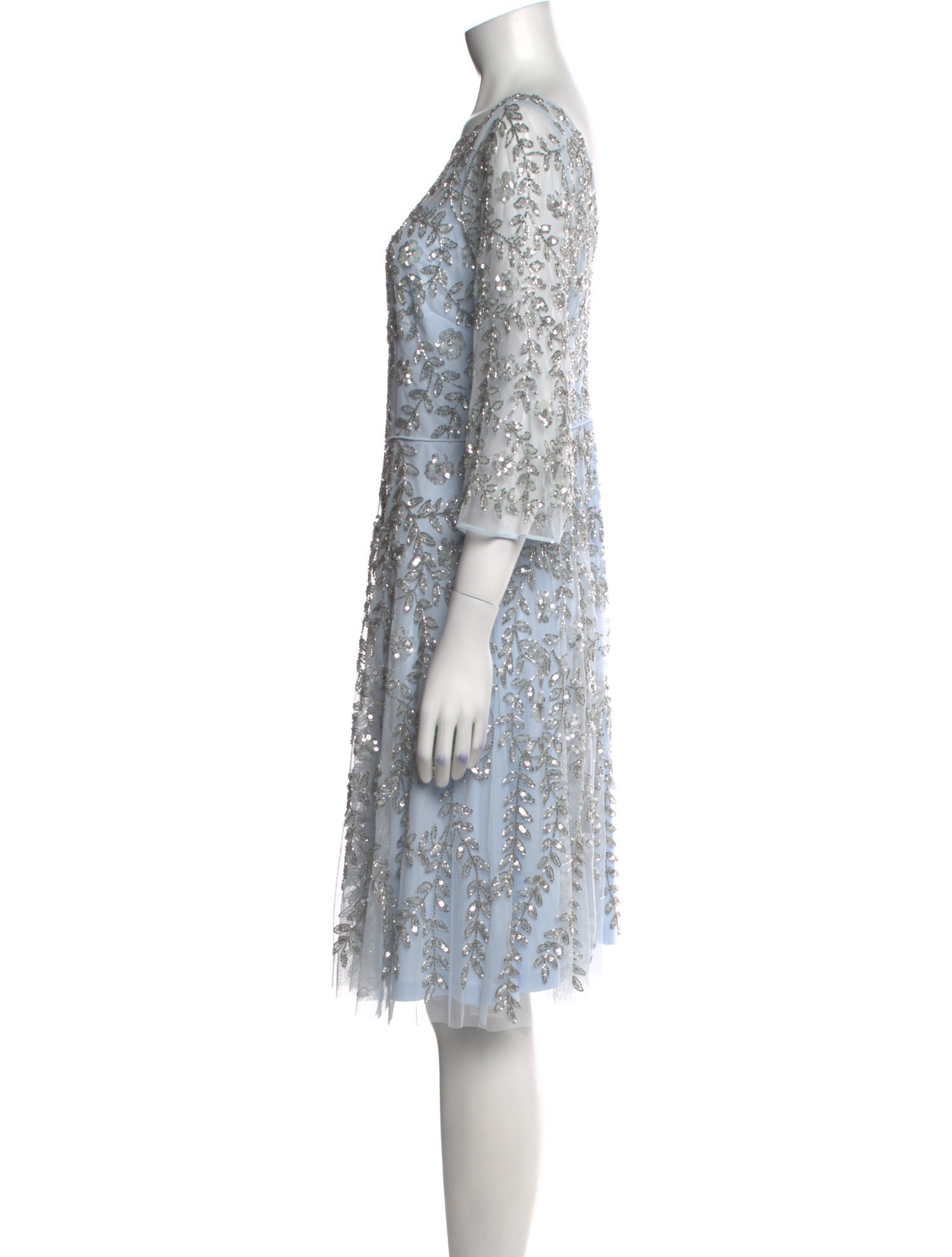 Aidan Mattox Bateau Neckline Knee-Length Dress w/ Tags