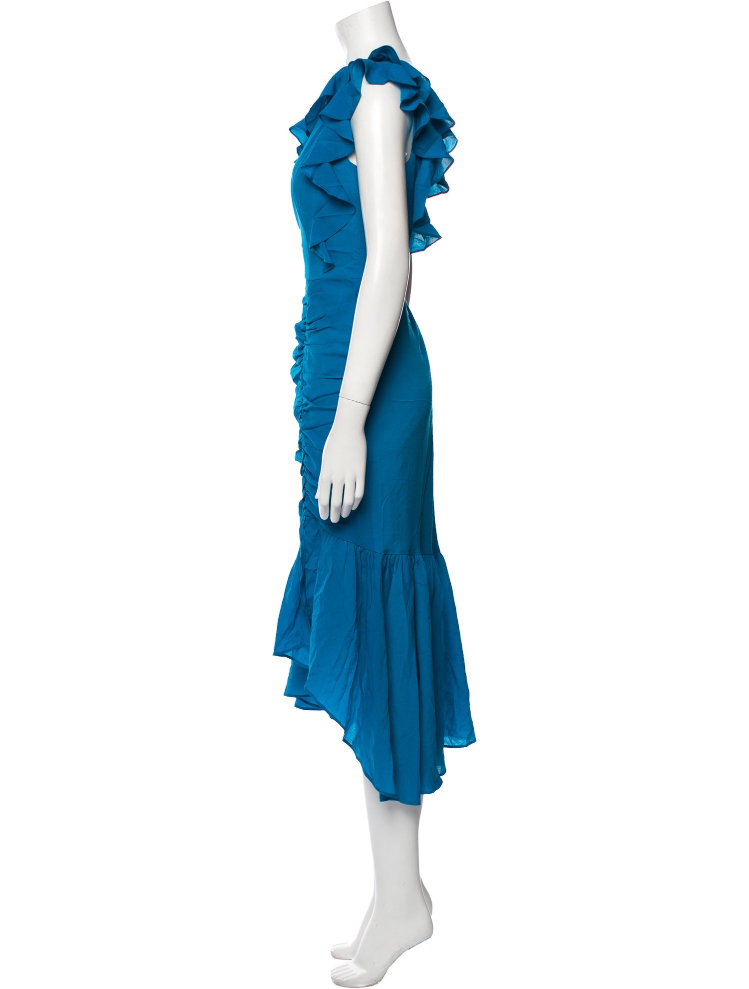 Aidan Mattox One-Shoulder Long Dress