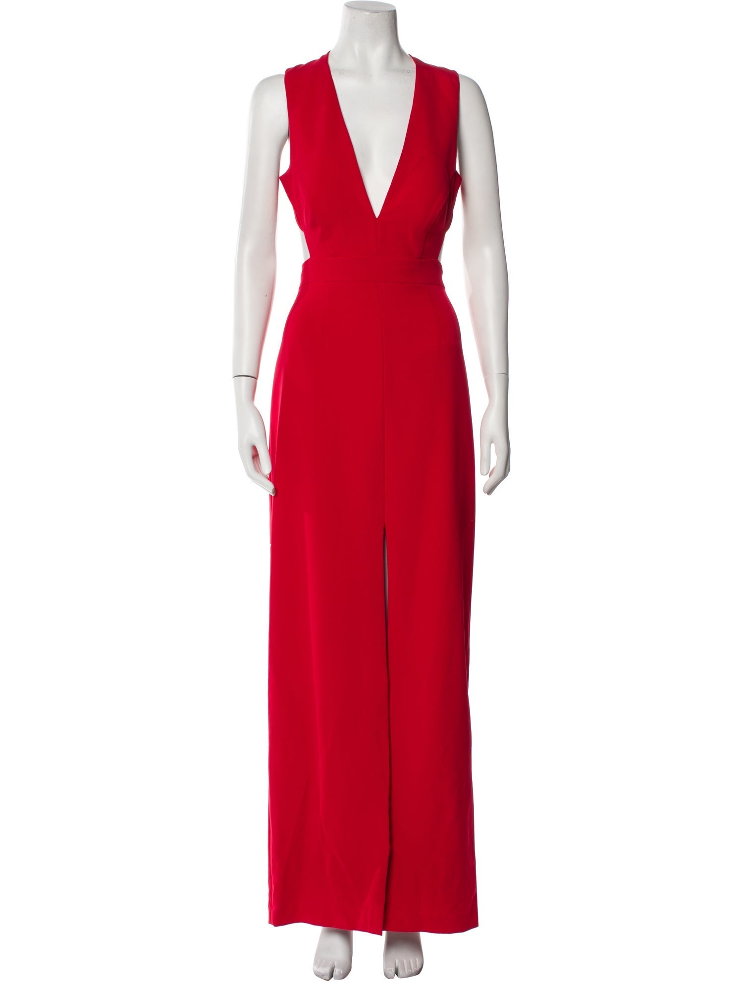Aidan Mattox V-Neck Long Dress