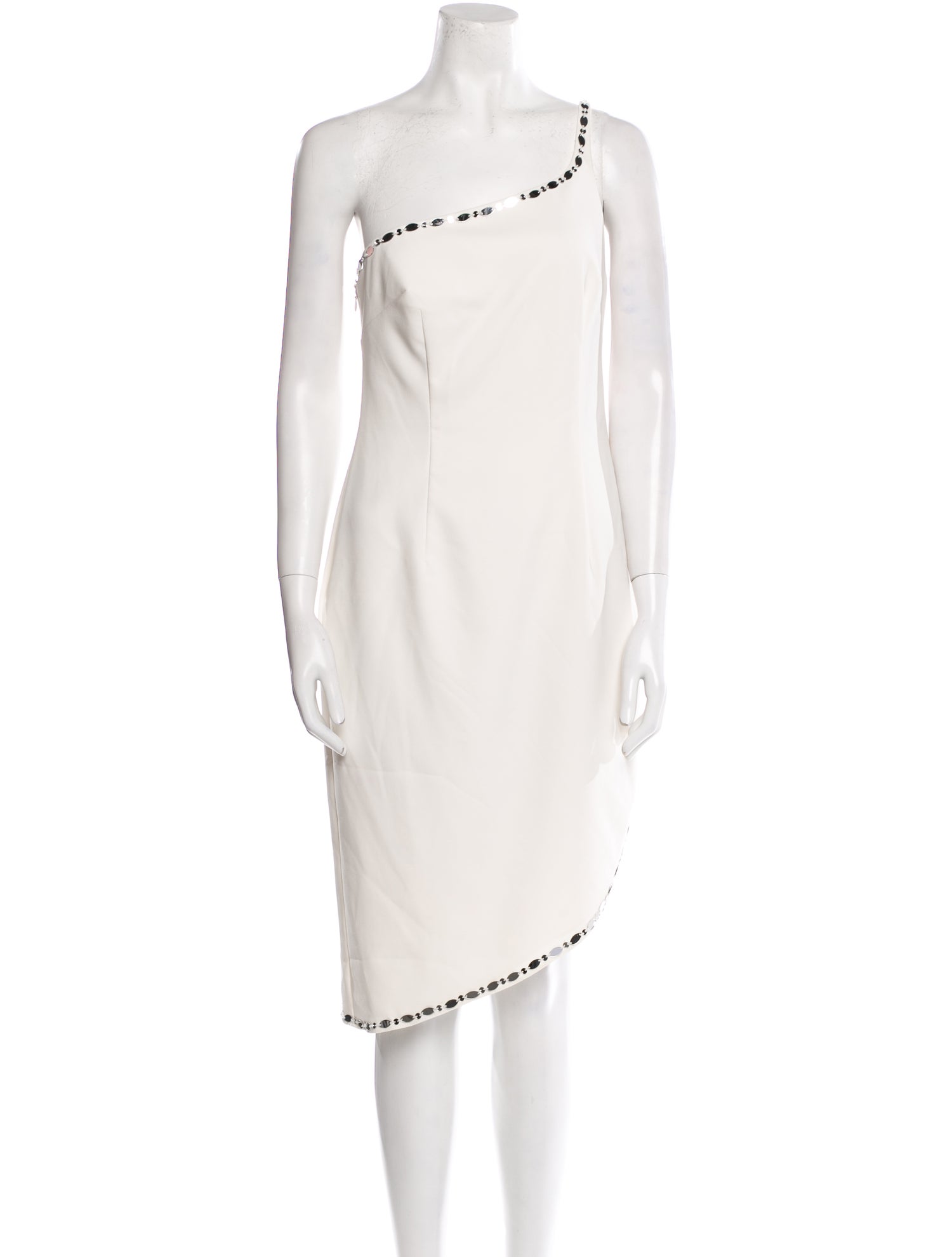 Aidan Mattox One-Shoulder Midi Length Dress