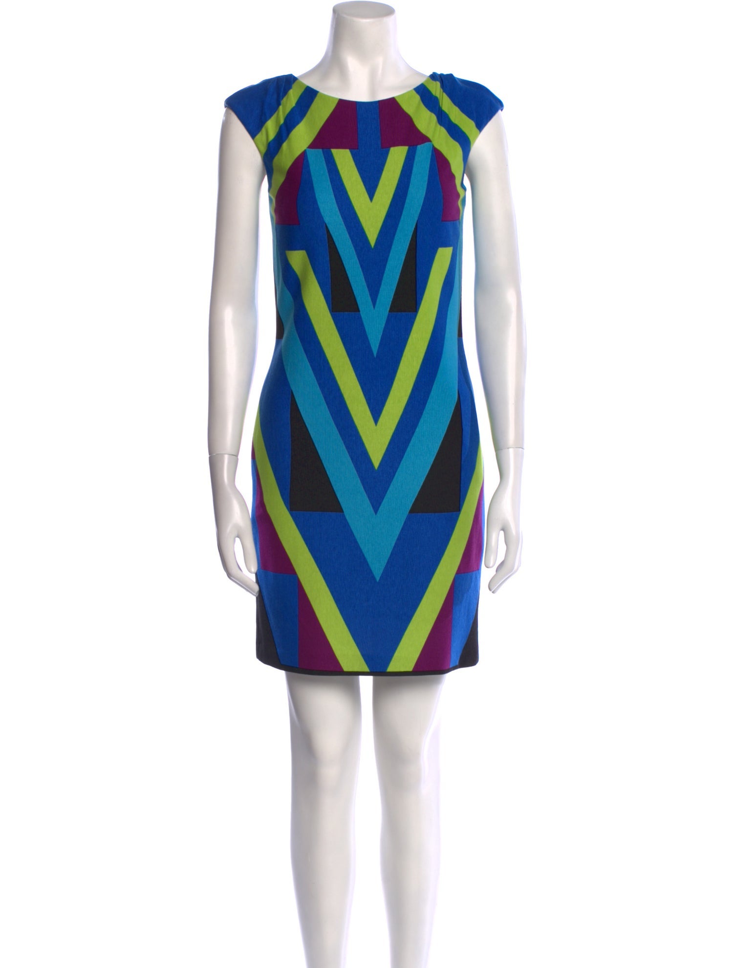 Aidan Mattox Striped Mini Dress