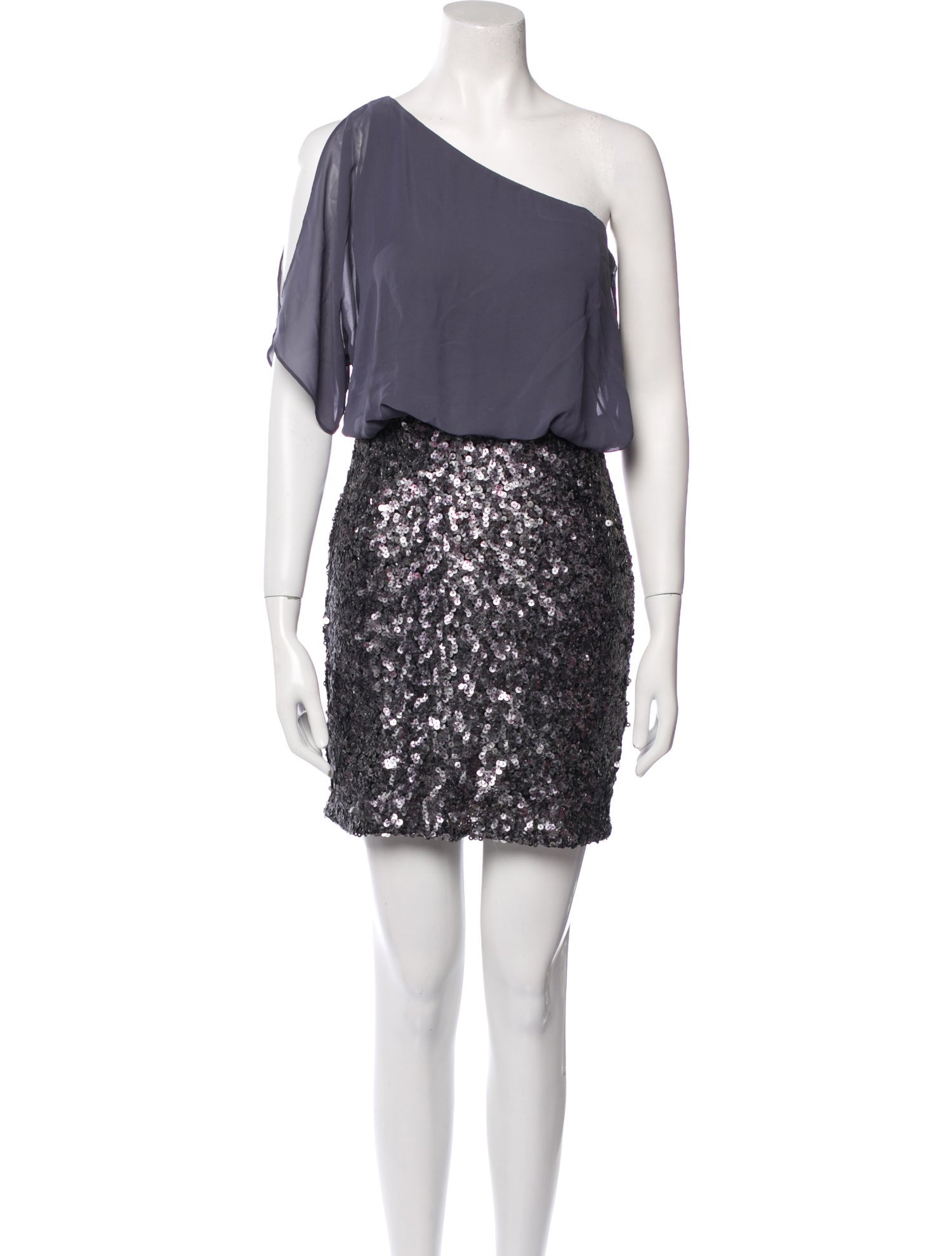 Aidan Mattox One-Shoulder Mini Dress