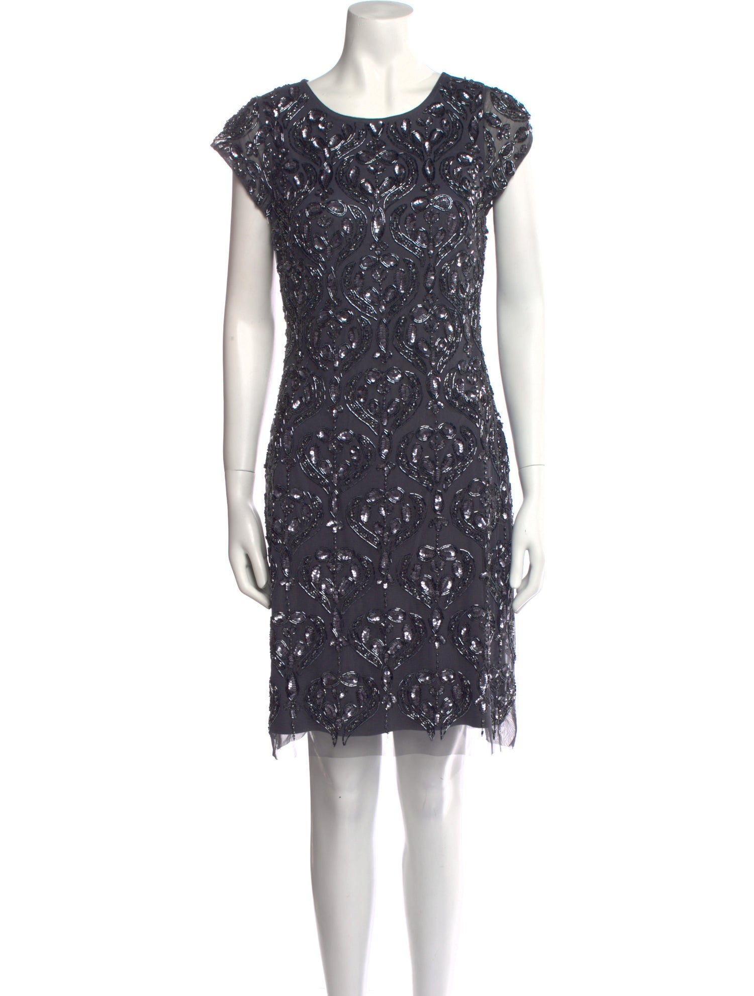 Aidan Mattox Crew Neck Mini Dress