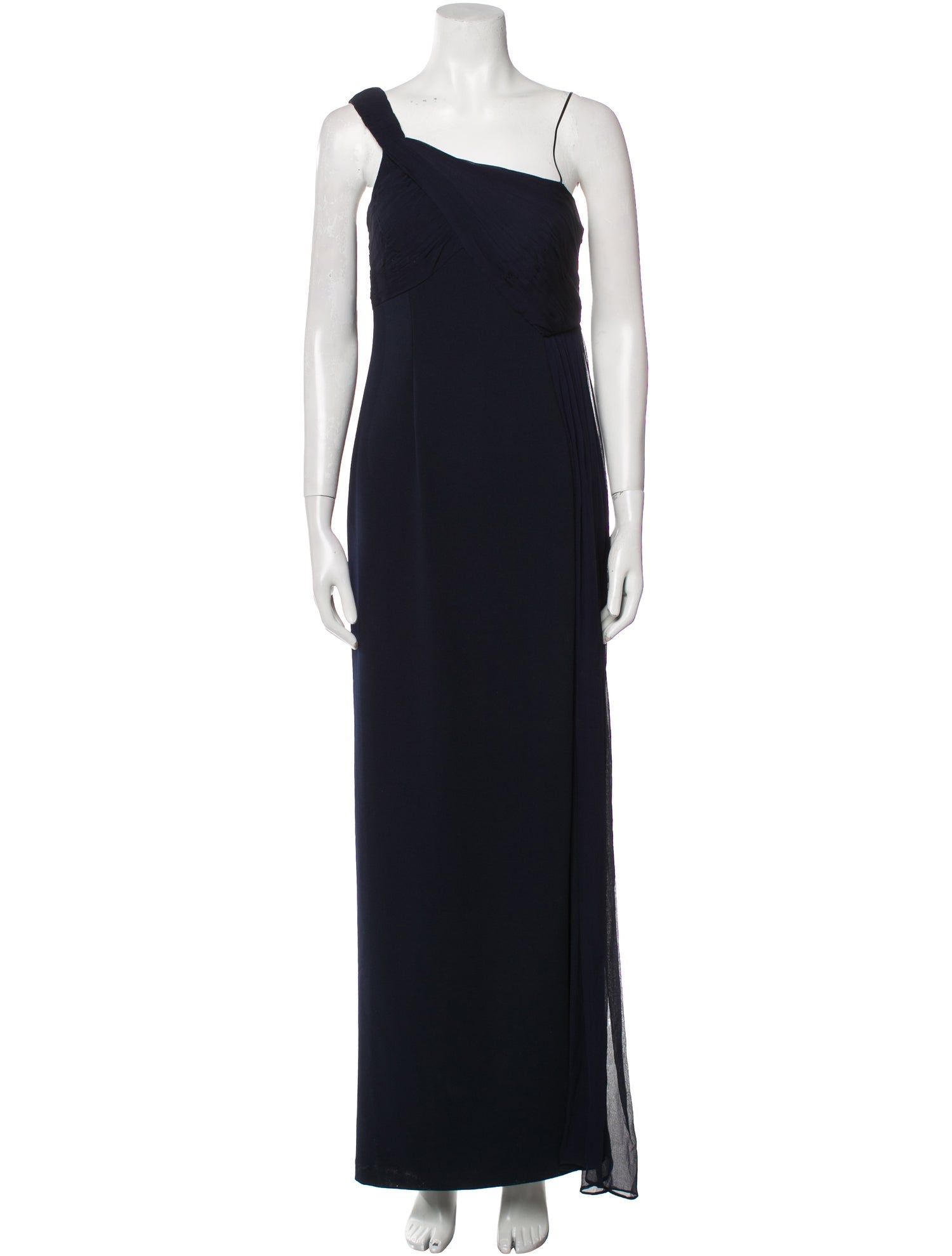 Aidan Mattox One-Shoulder Long Dress