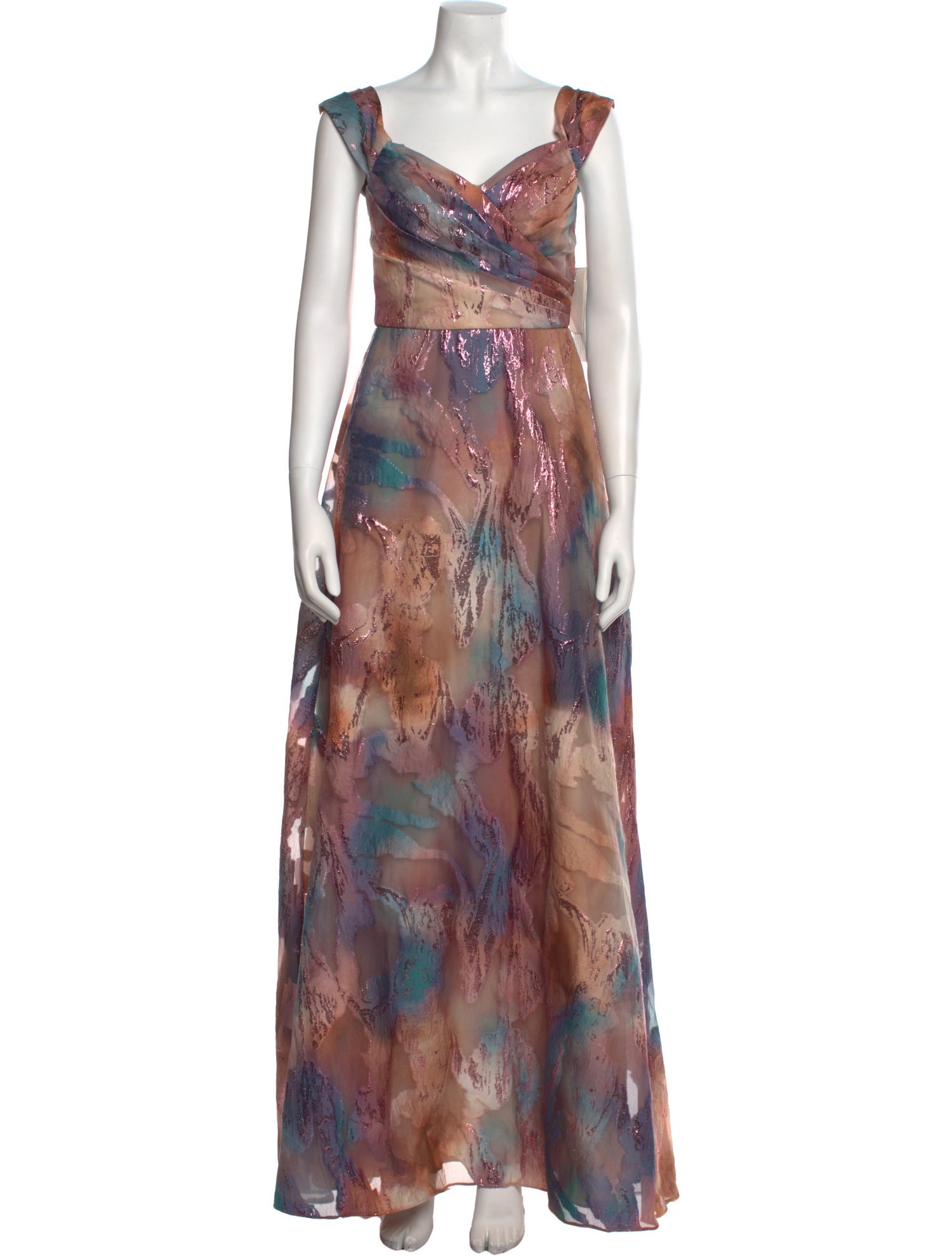 Aidan Mattox V-Neck Long Dress w/ Tags