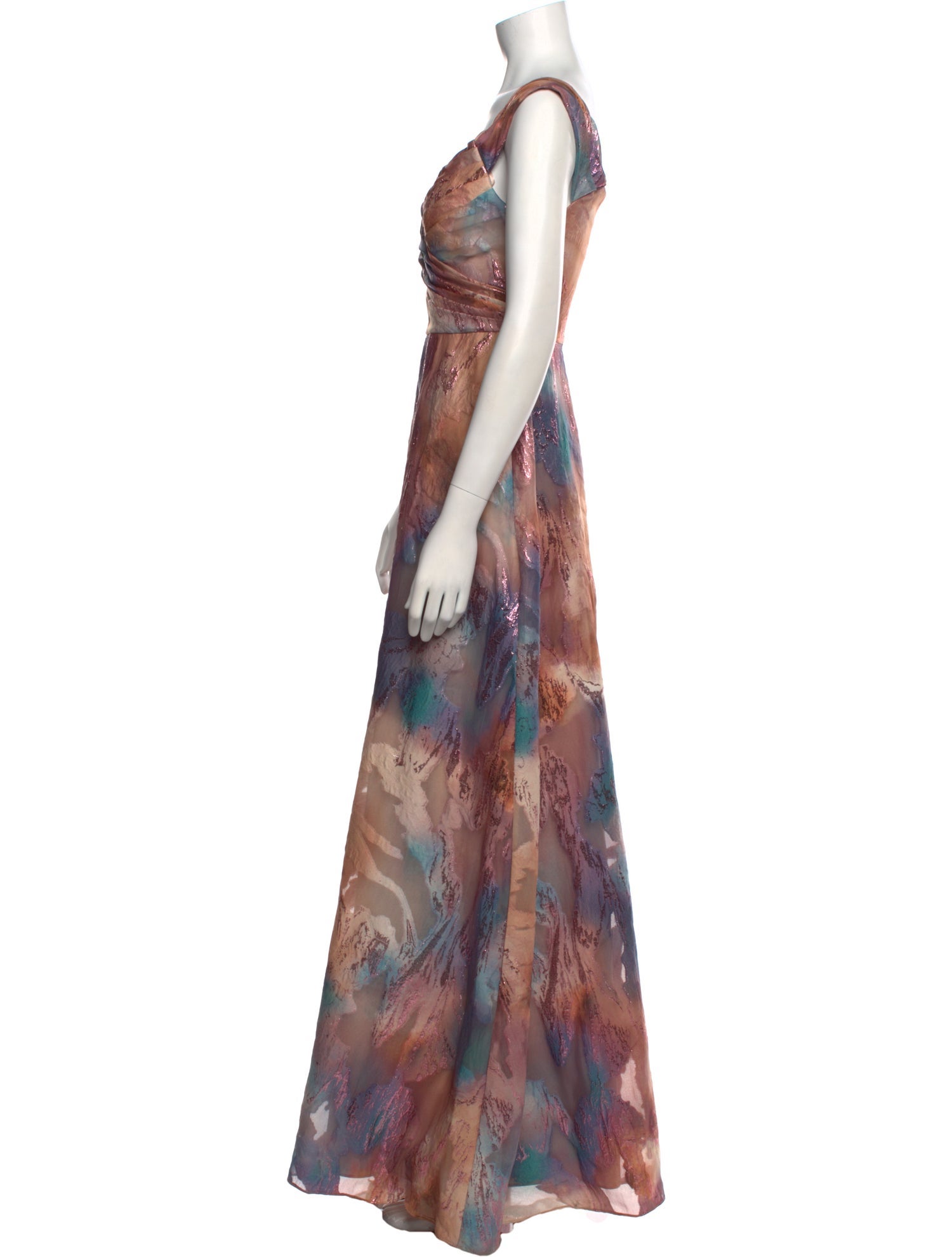 Aidan Mattox V-Neck Long Dress w/ Tags