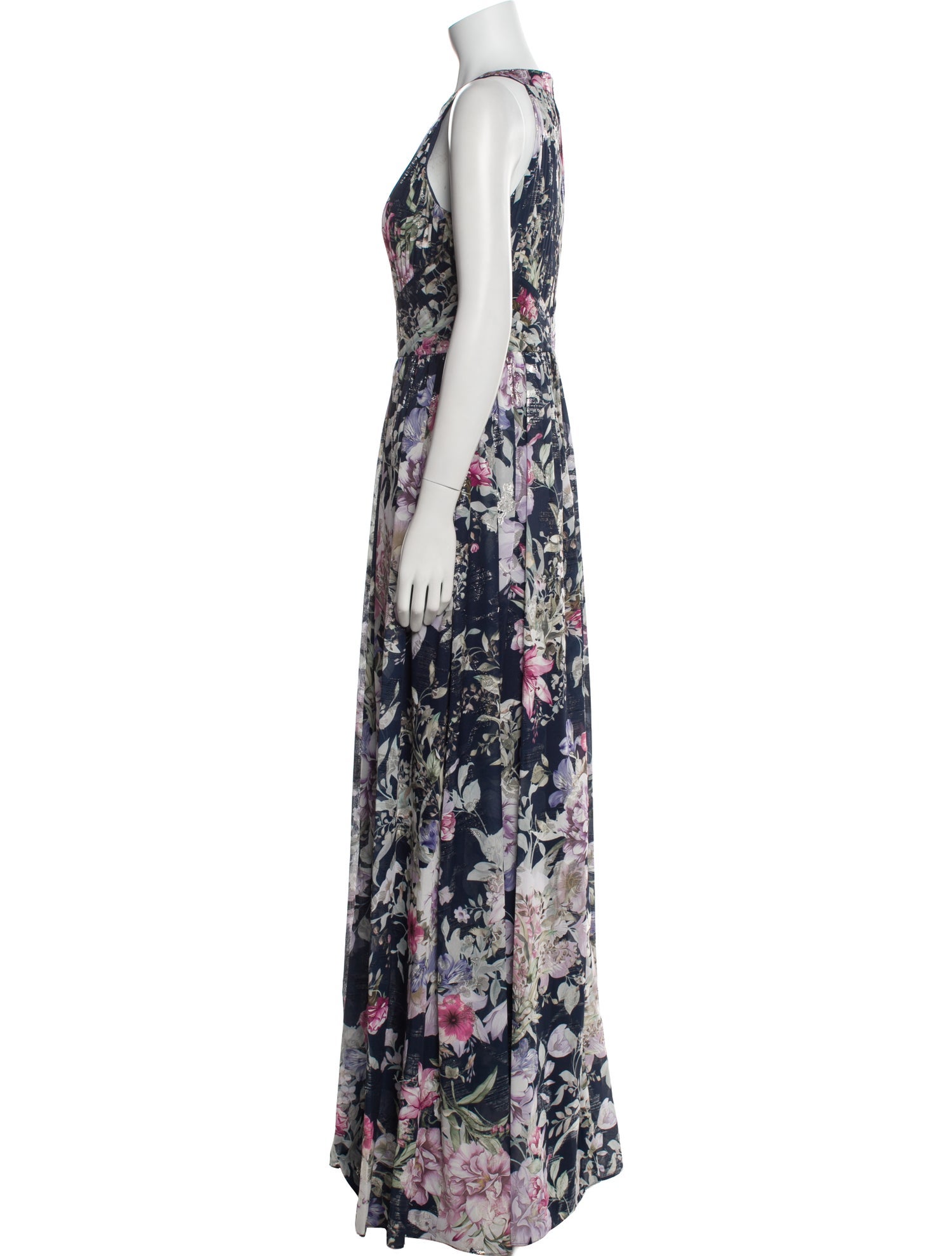 Aidan Mattox Floral Print Long Dress w/ Tags